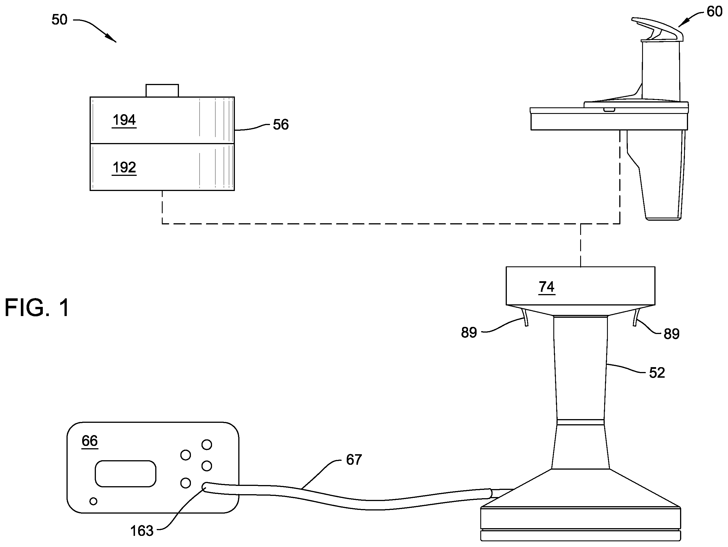 Patent US12403021 Figure 1 – System for processing bone stock including a bone cleaning head, a bone milling head and base that powers both the cleaning head and the milling head