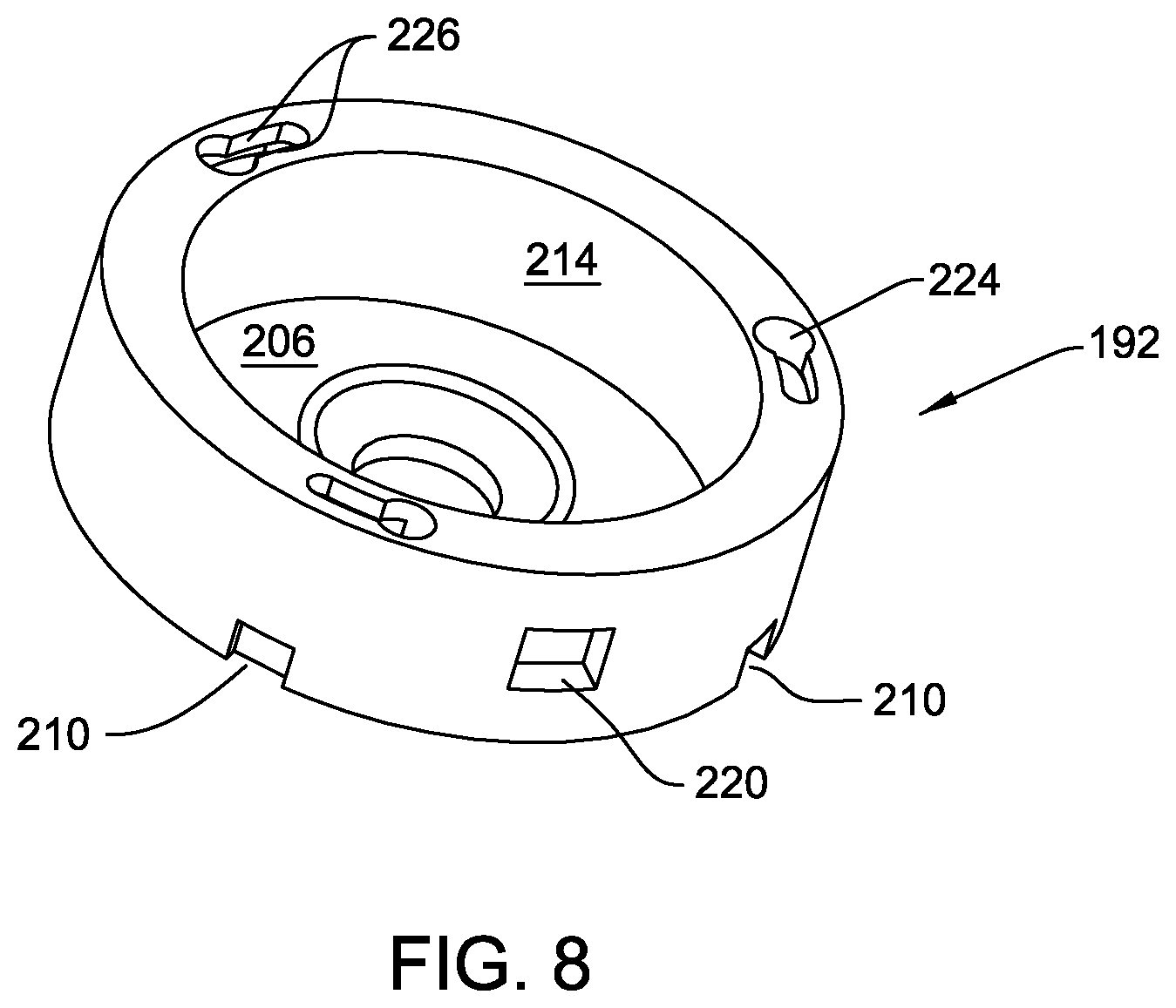 Patent US12403021 Figure 8 – System for processing bone stock including a bone cleaning head, a bone milling head and base that powers both the cleaning head and the milling head