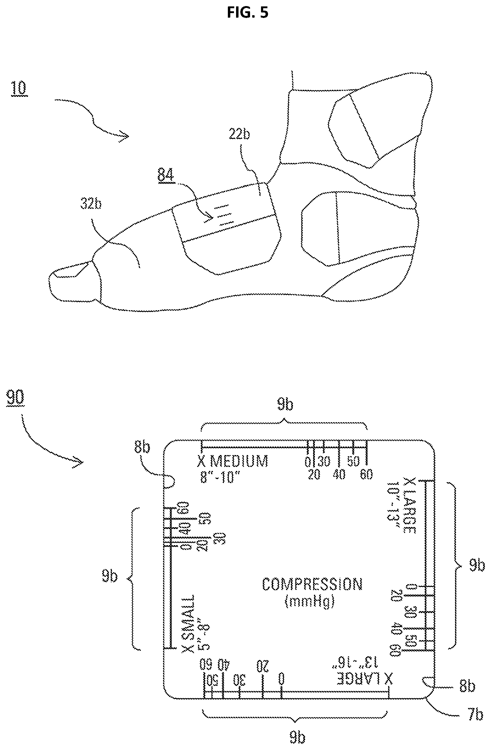 Patent US12403027 Figure 5 – Compression garment