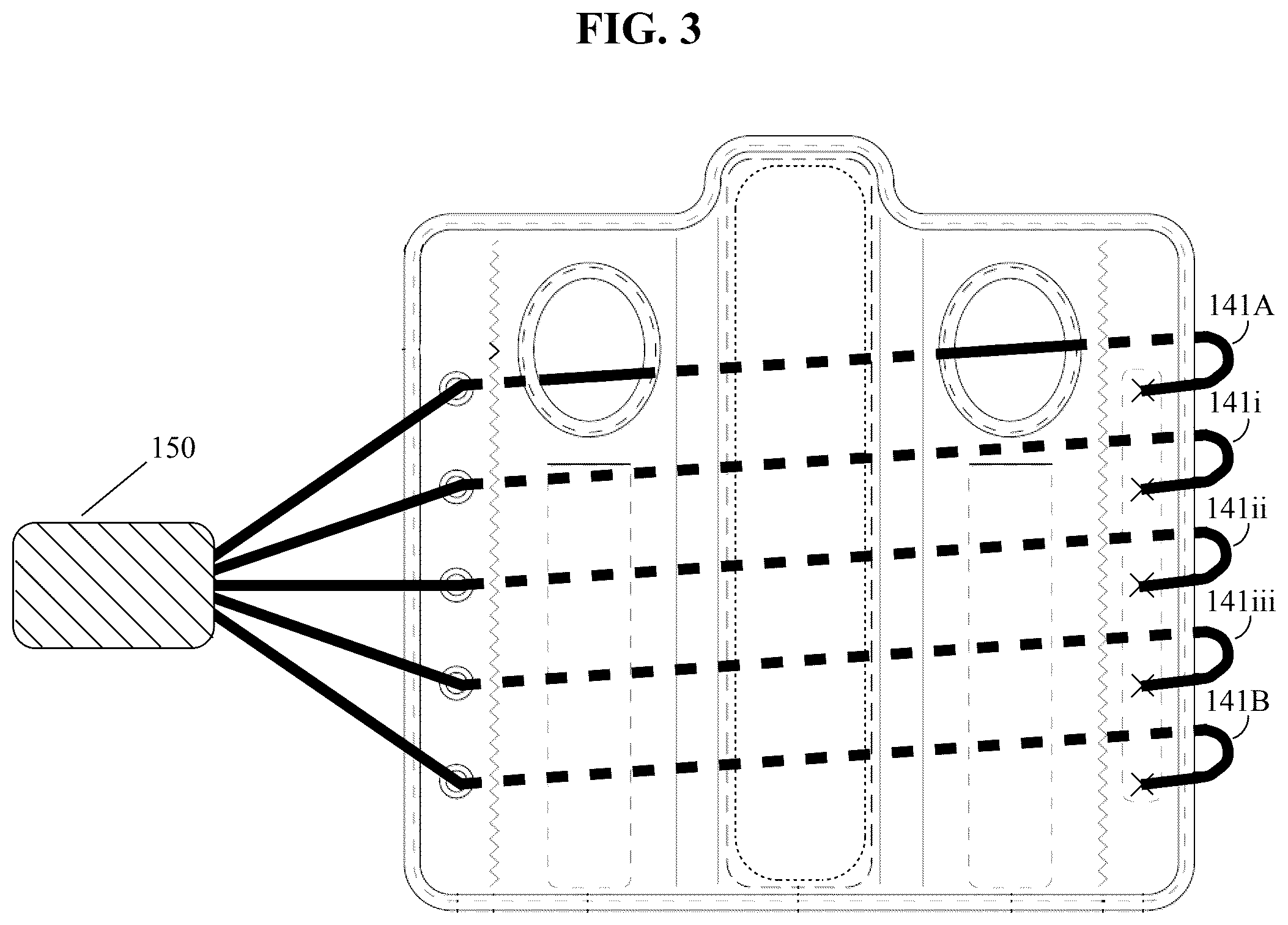 Patent US12403029 Figure 3 – Dual-handed wrist brace with enhanced thumb support