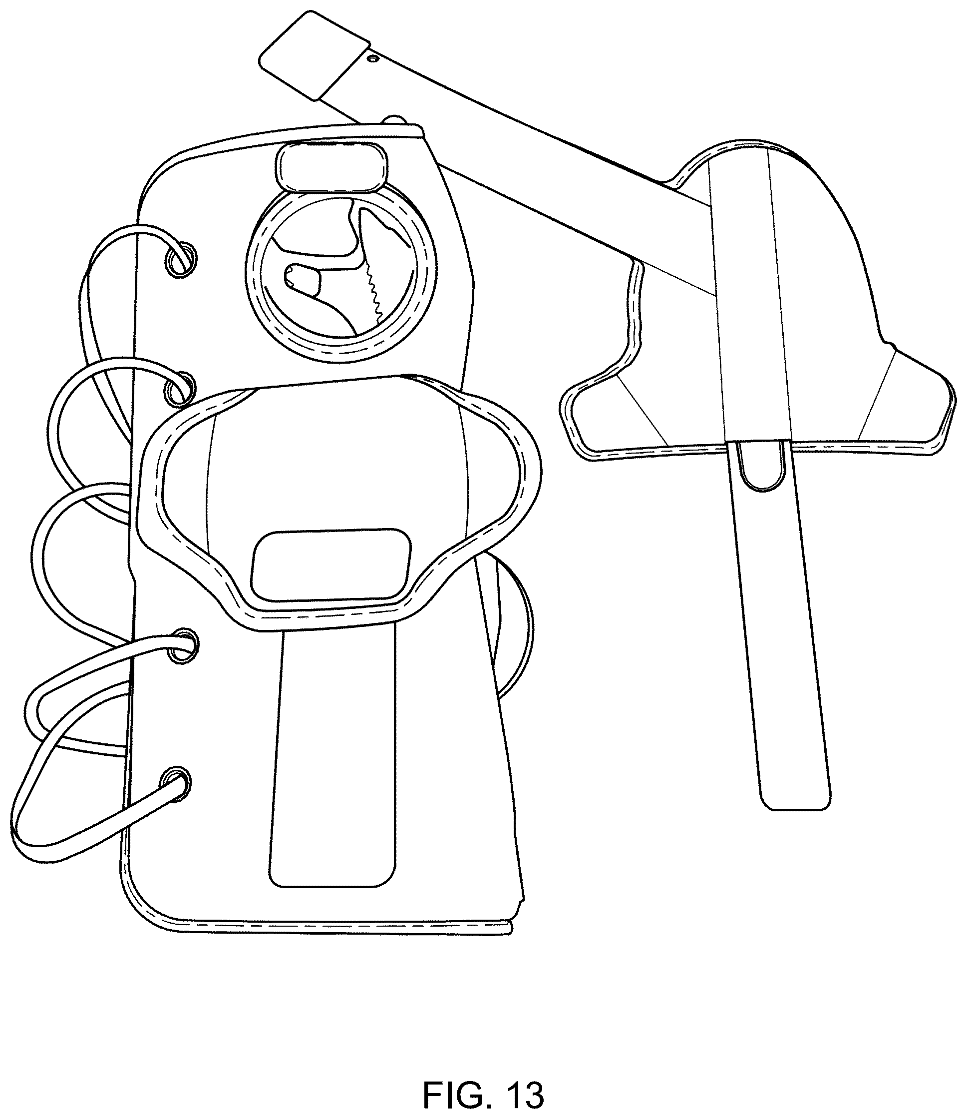 Patent US12403029 Figure 11 – Dual-handed wrist brace with enhanced thumb support