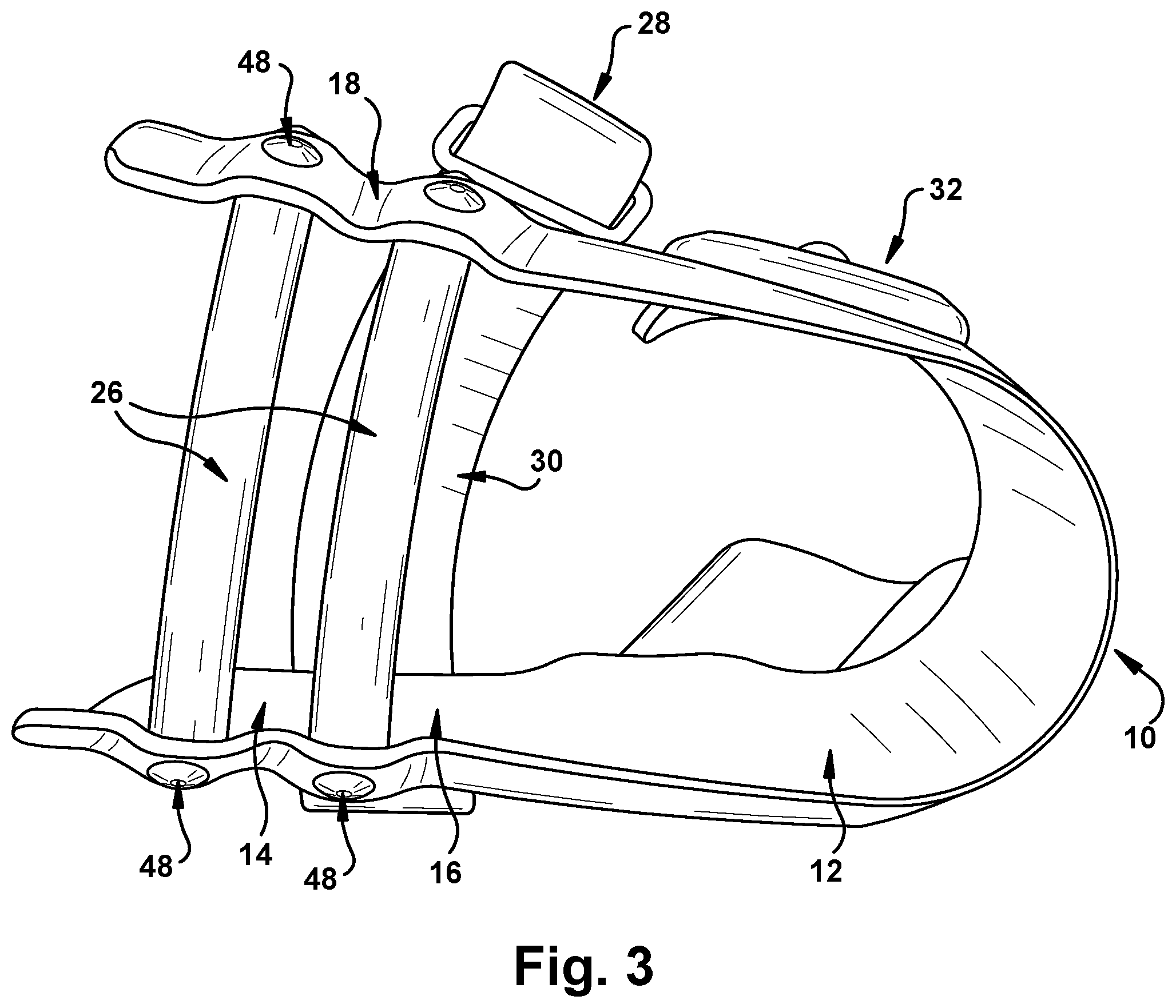 Patent US12403031 Figure 3 – External ankle brace