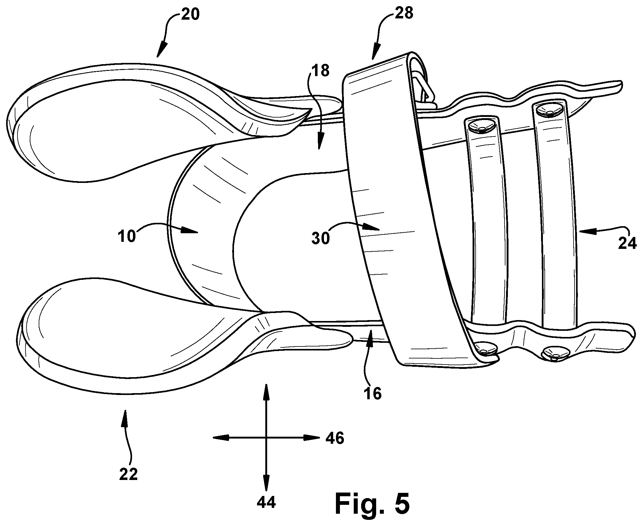 Patent US12403031 Figure 5 – External ankle brace