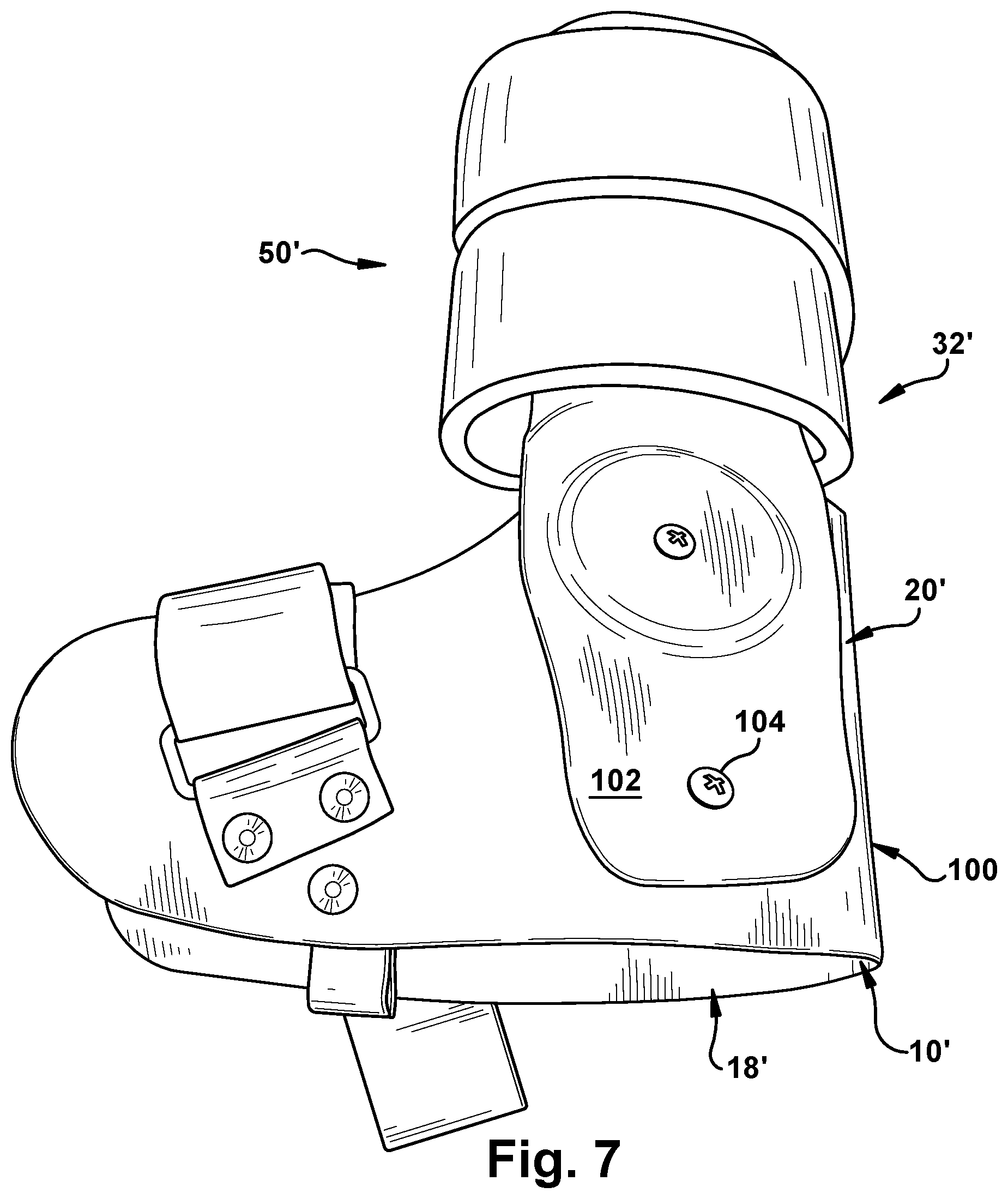 Patent US12403031 Figure 7 – External ankle brace
