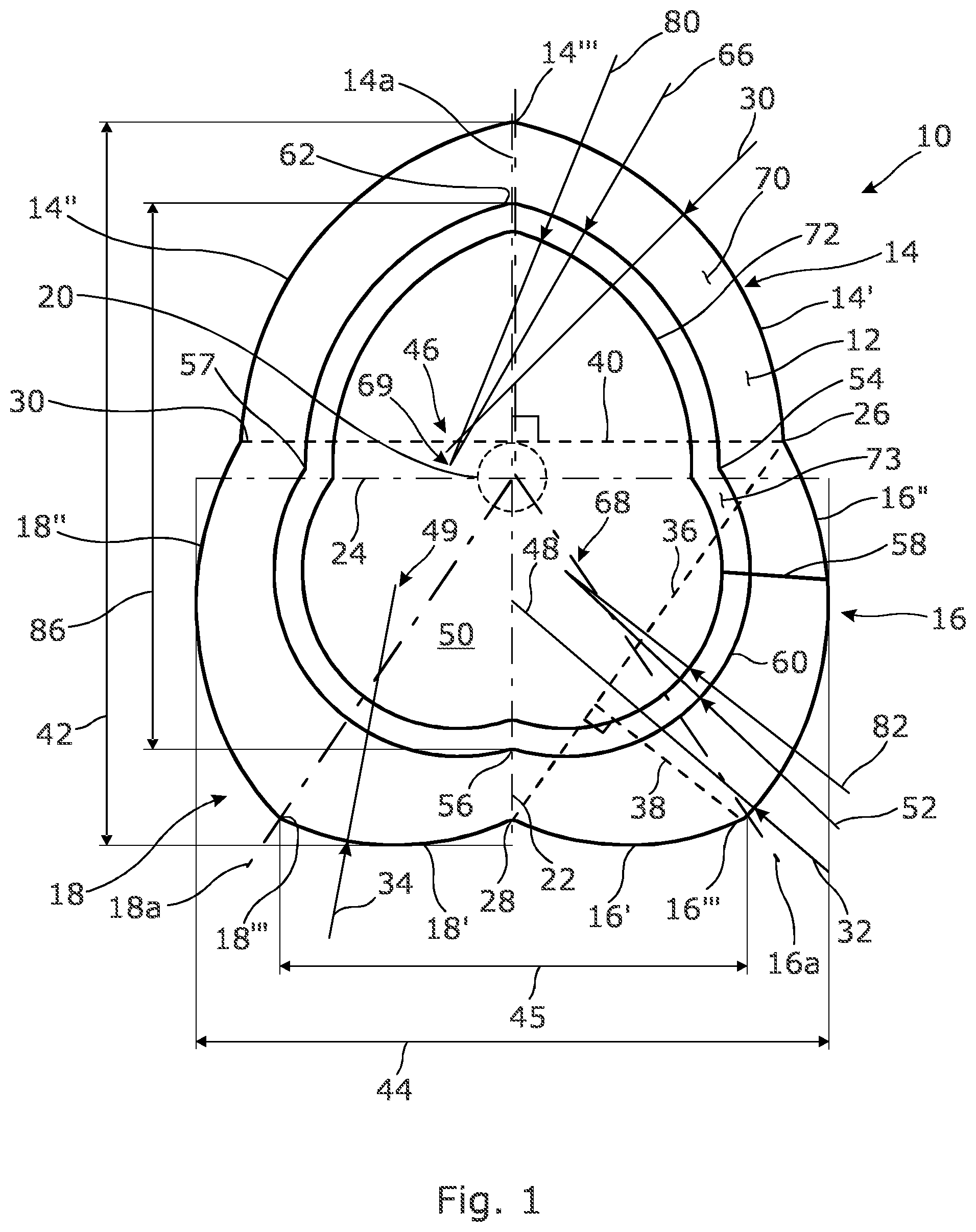 Patent US12403042 Figure 1 – Wound dressing