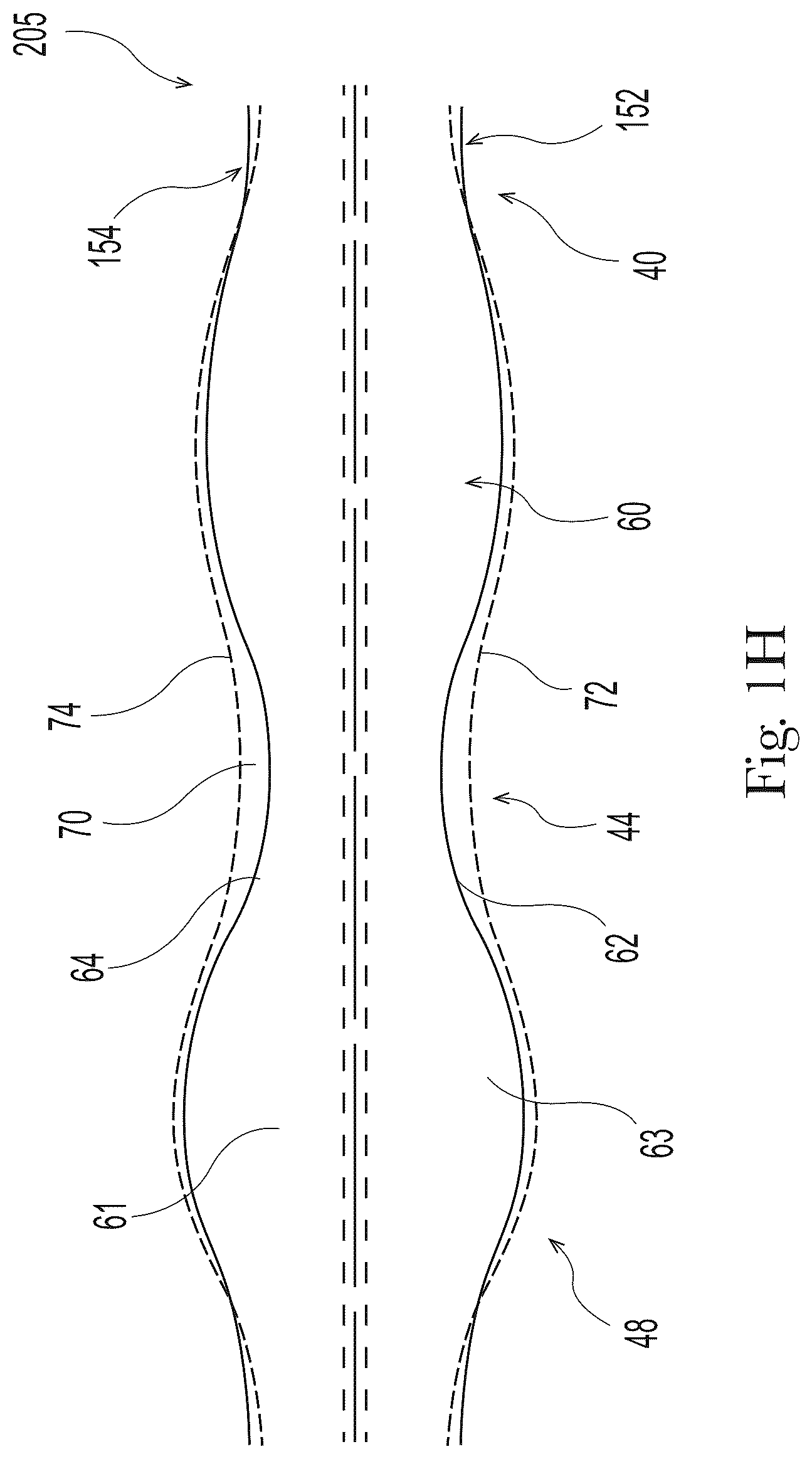 Patent US12403047 Figure 8 – Disposable absorbent articles including a first absorbent layer and a second absorbent layer
