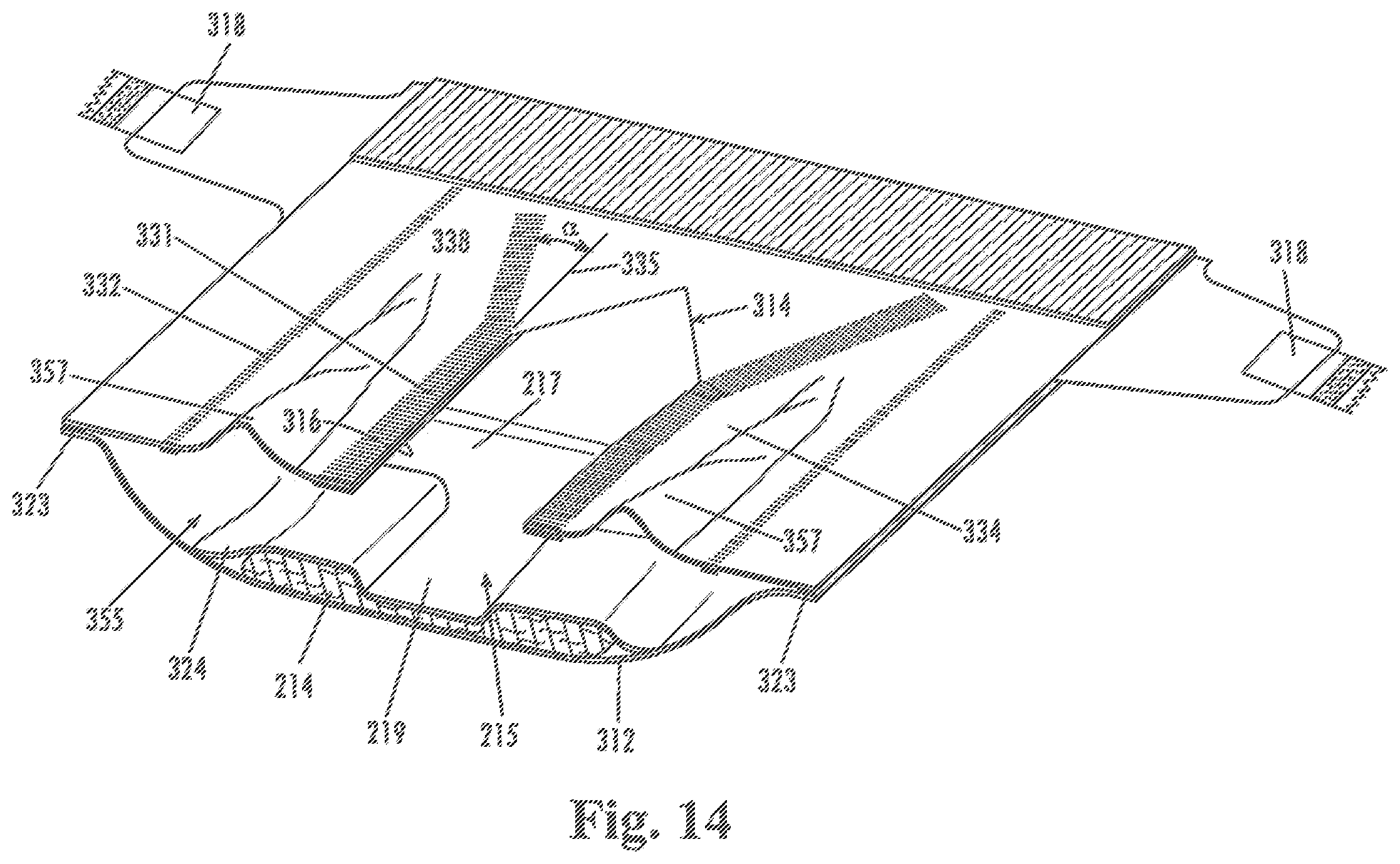 Patent US12403048 Figure 13 – Disposable absorbent article