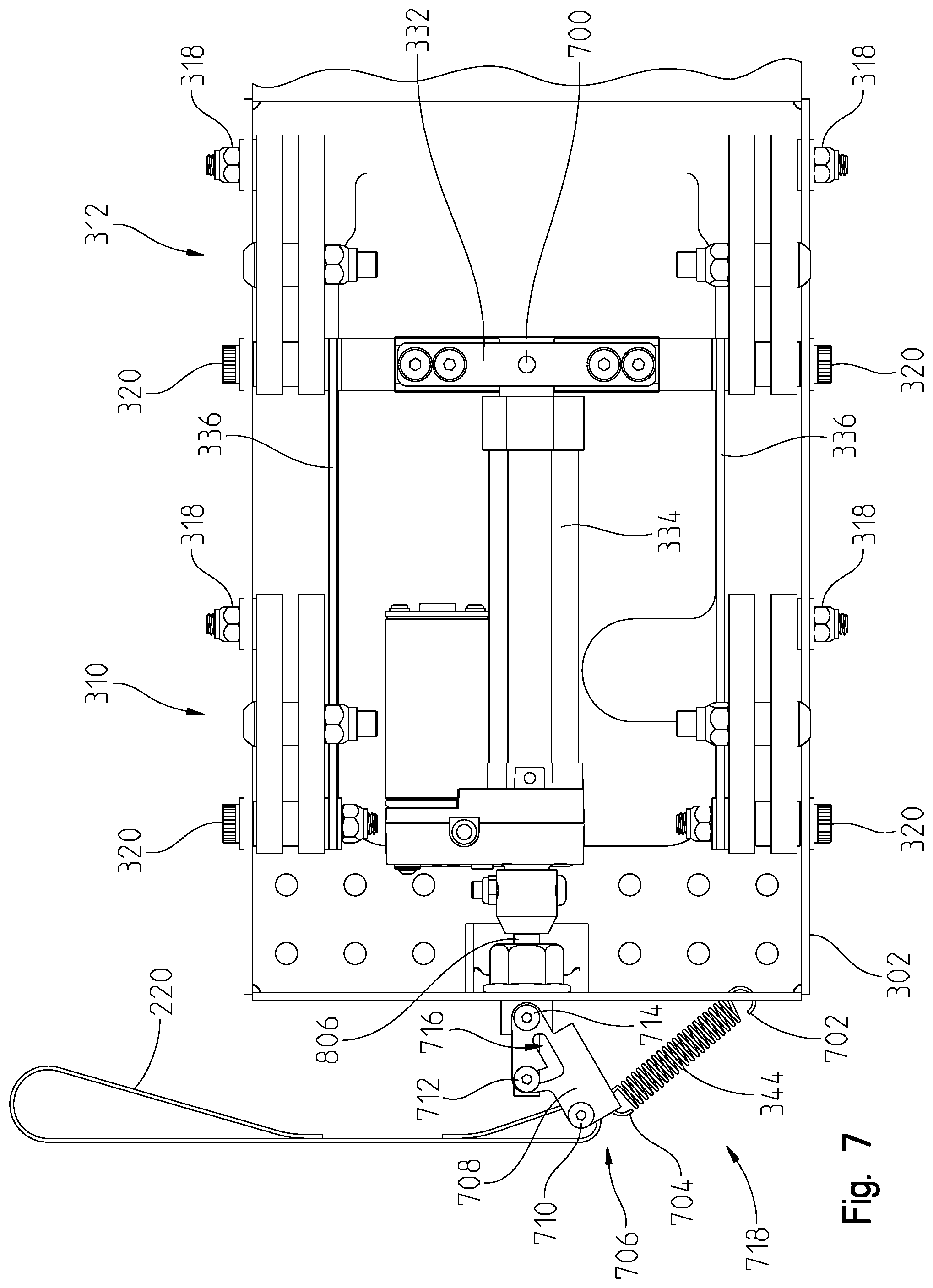 Patent US12403053 Figure 8 – Wheelchair docking system and method thereof