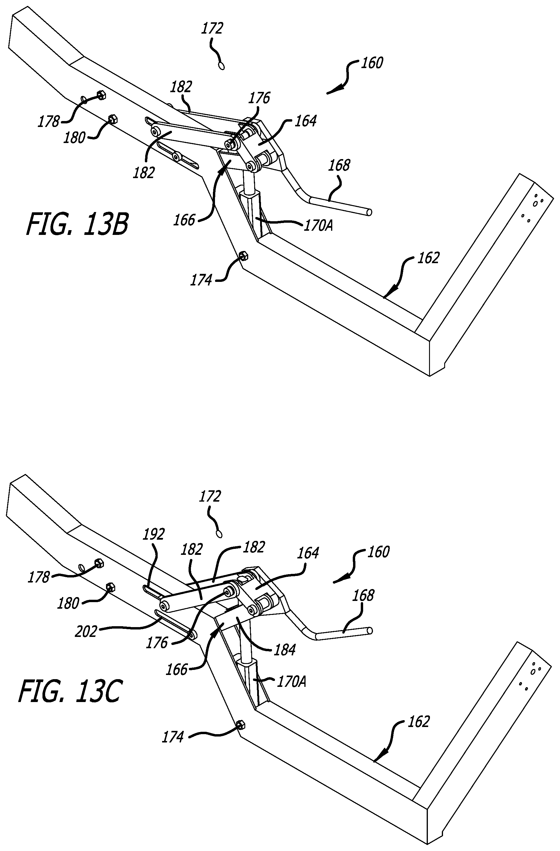Patent US12403058 Figure 14 – Reconfigurable upper leg support for a surgical frame