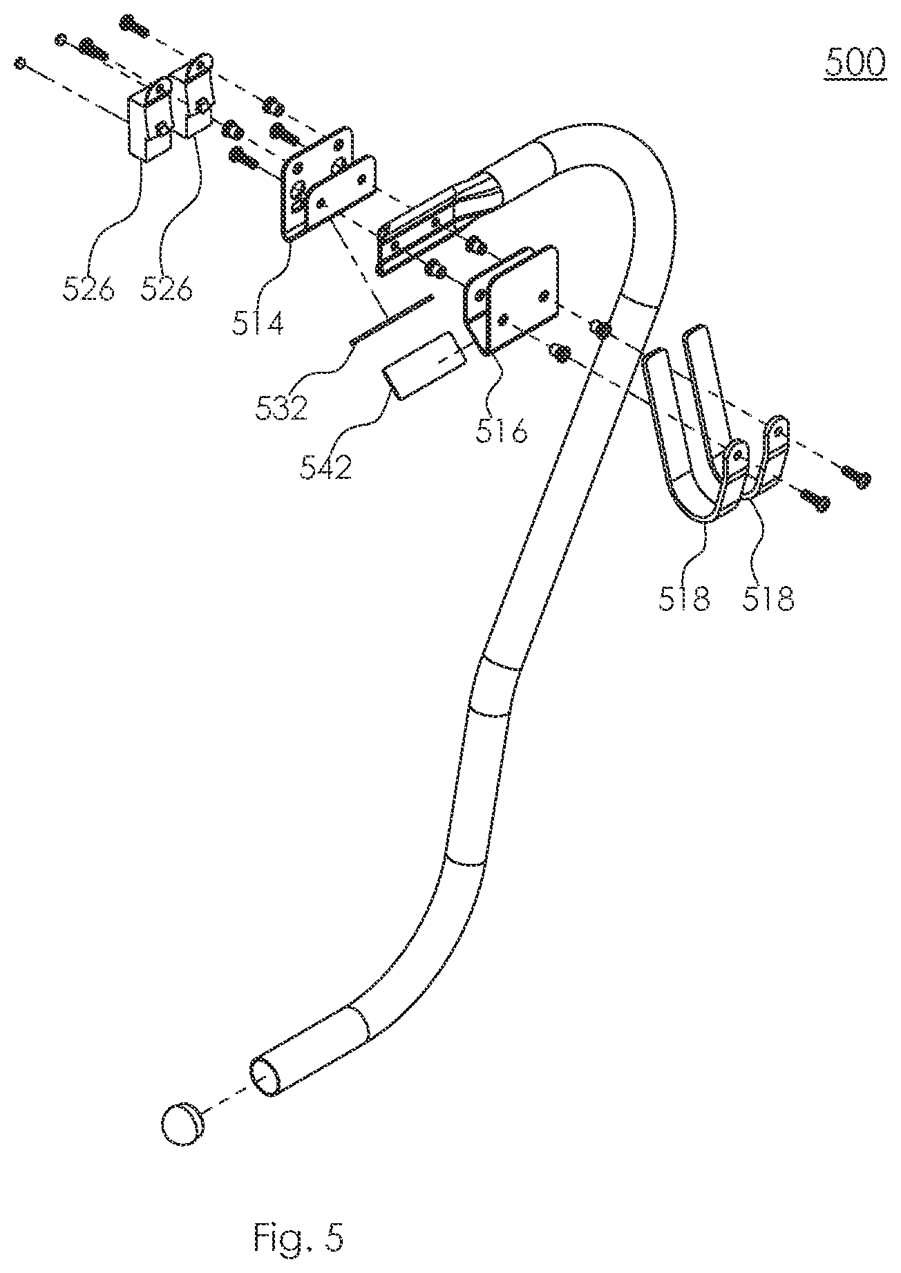 Patent US12403063 Figure 6 – Extended handle mechanism for percussive massage device and method of use