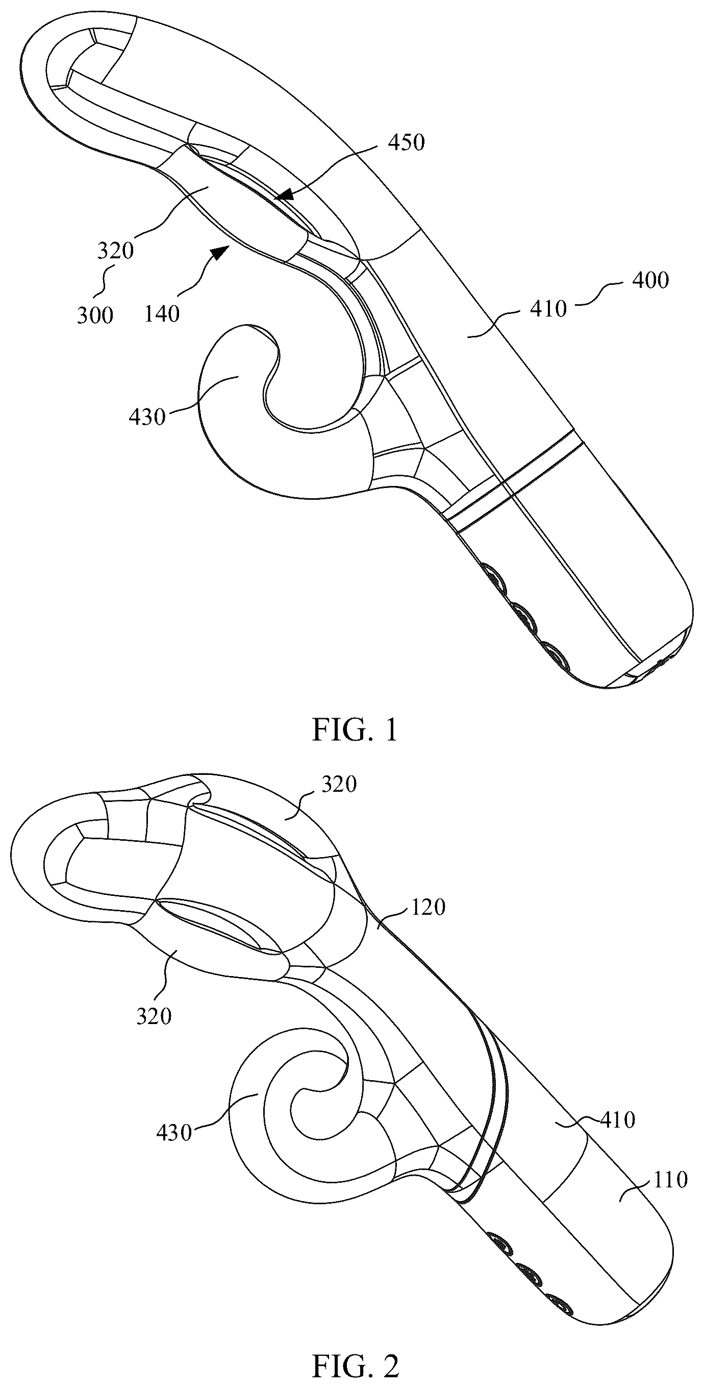 Patent US12403064 Figure 1 – Massager