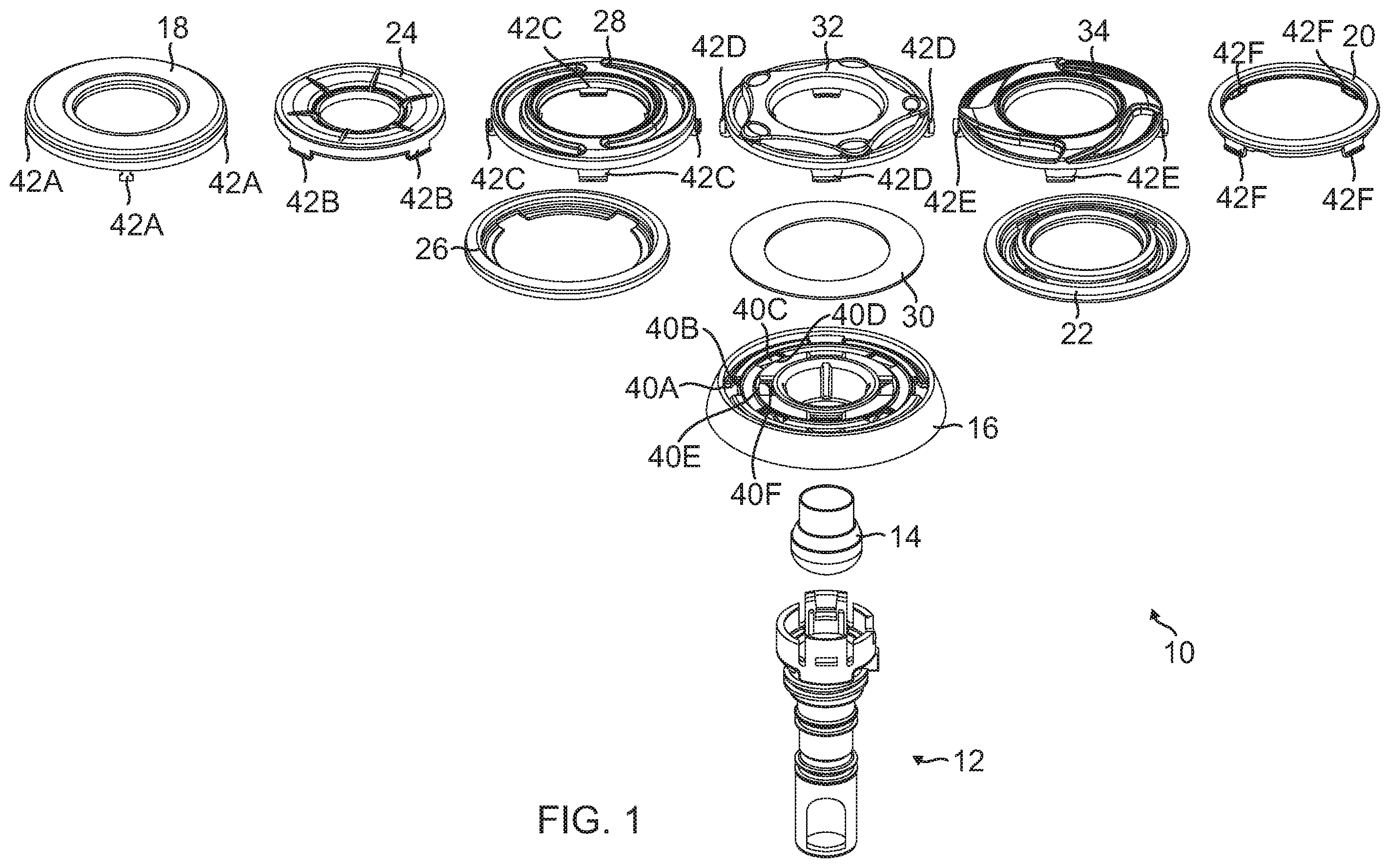 Patent US12403068 Figure 1 – Common escutcheon base