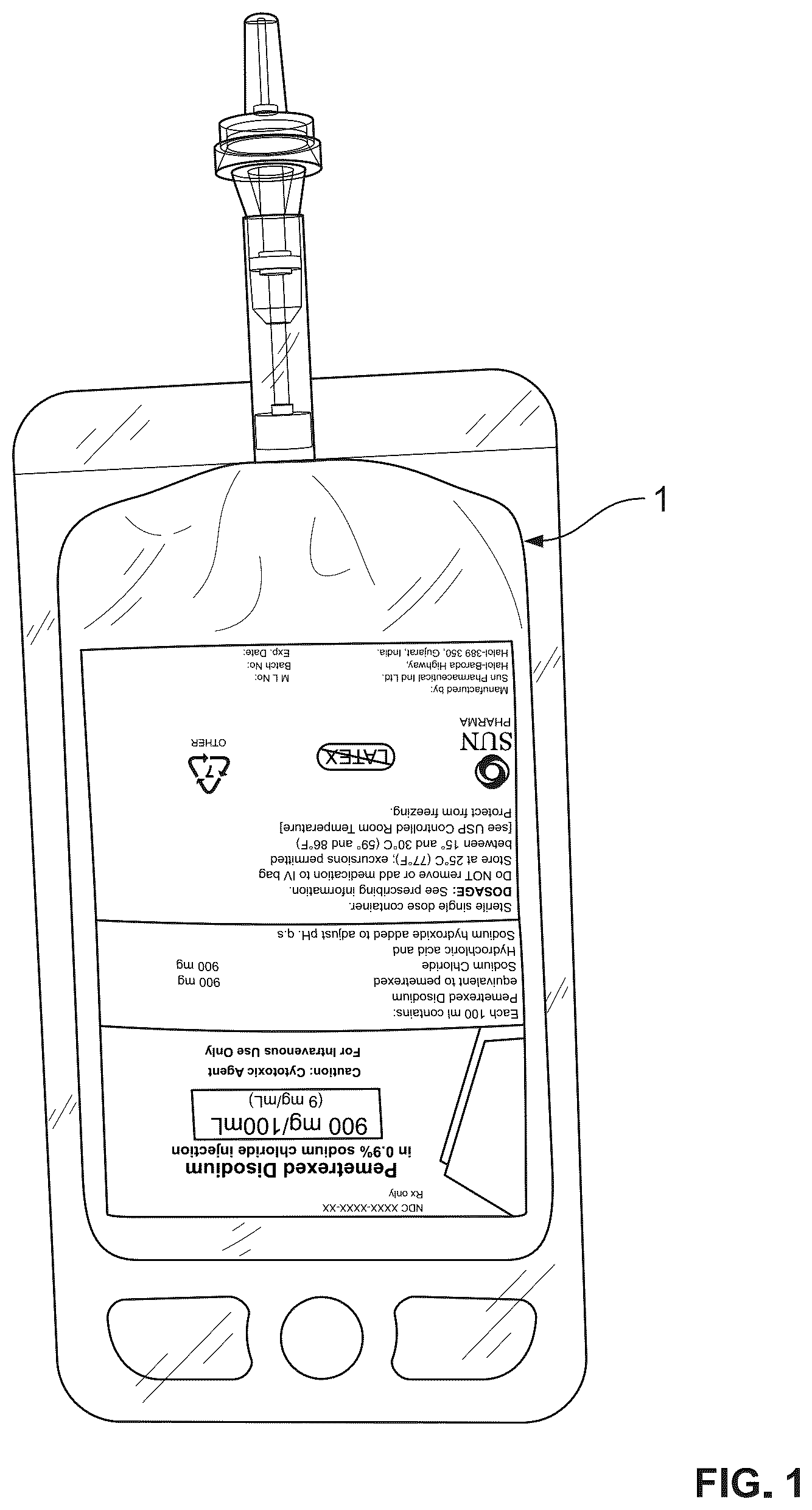 Patent US12403070 — Intravenous infusion dosage form — Figure 1