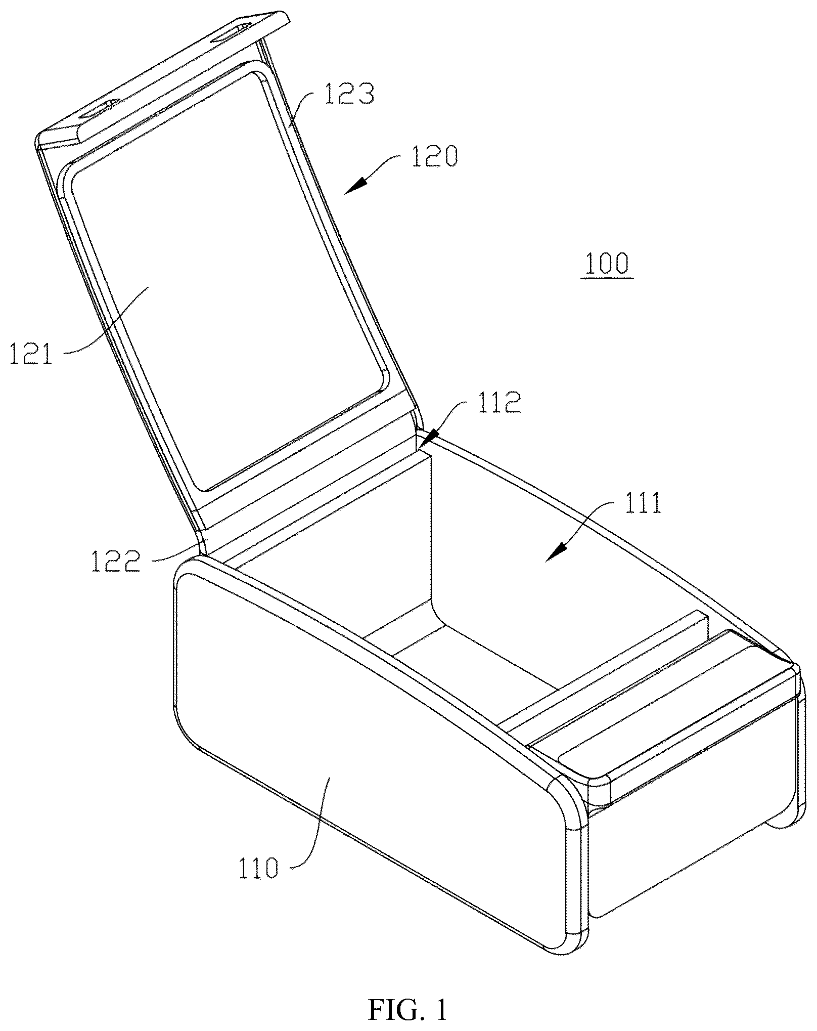 Patent US12403072 Figure 1 – Medication container