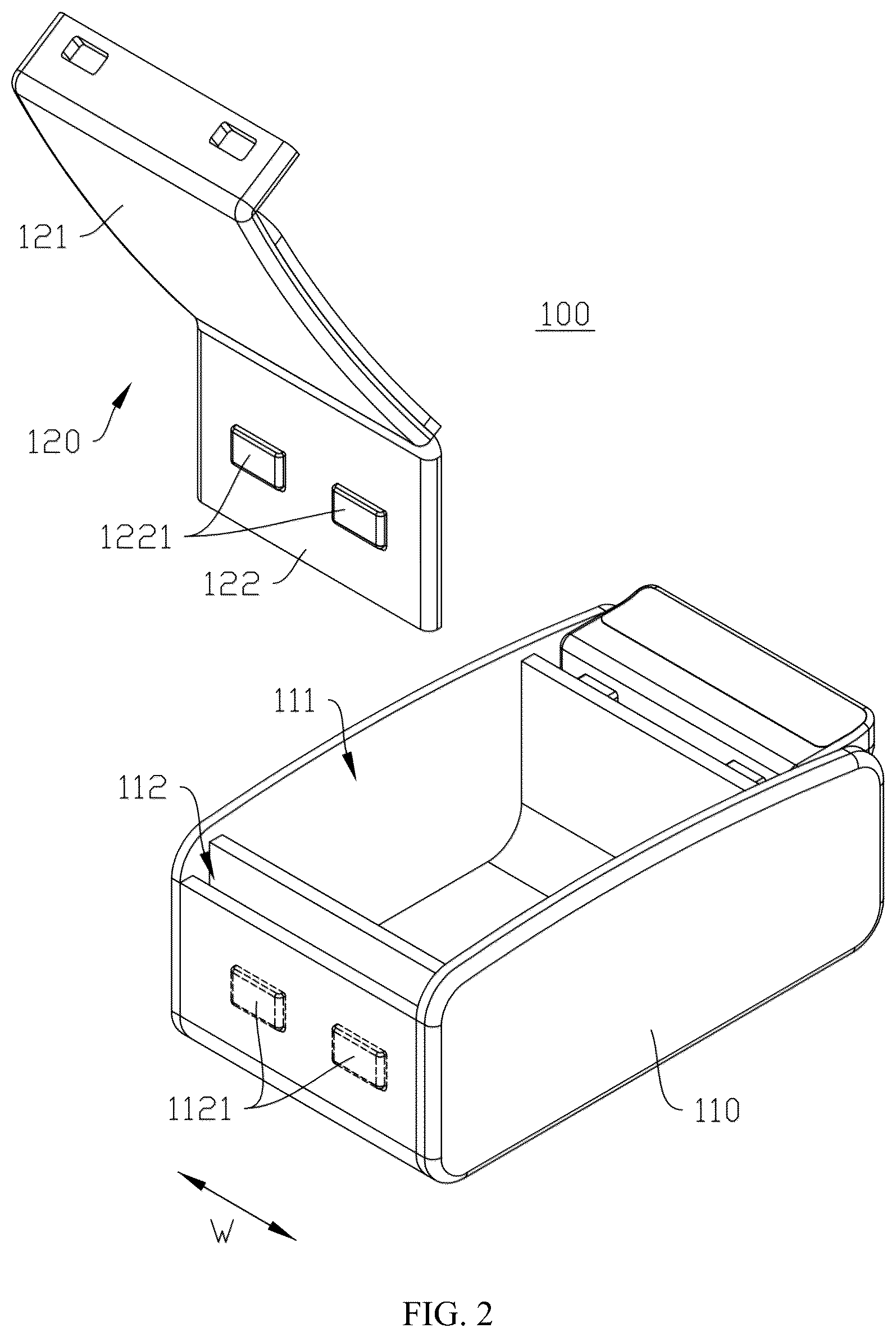 Patent US12403072 Figure 2 – Medication container
