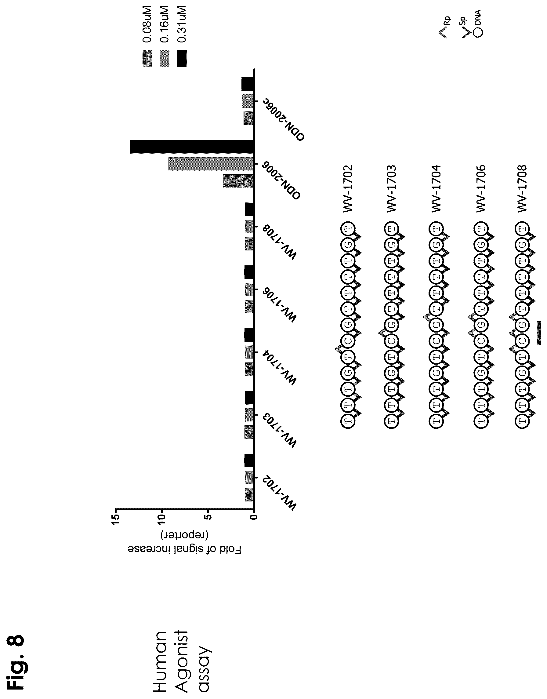 Patent US12403156 Figure 8 – Oligonucleotides, compositions and methods thereof