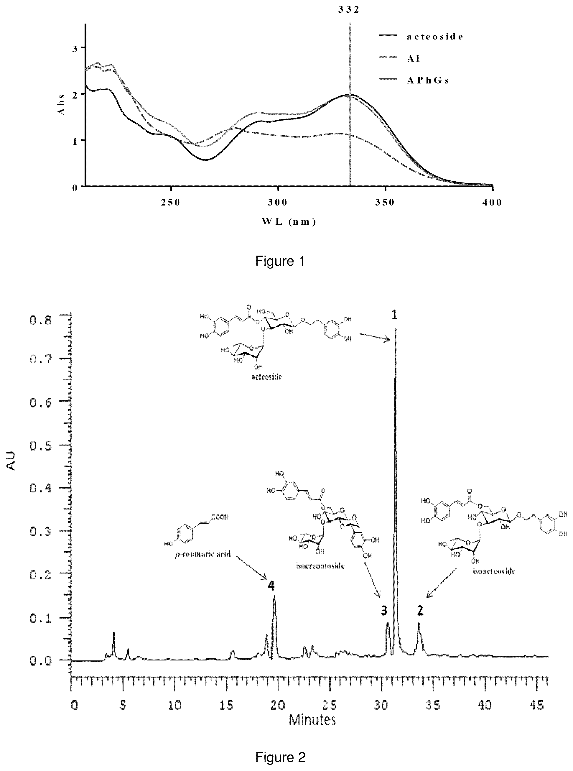 Patent US12403167 Figure 1 – Phenylethanoid glycoside extract from Acanthus ilicifolius L., preparation method thereof and use as anti-liver injury medicament