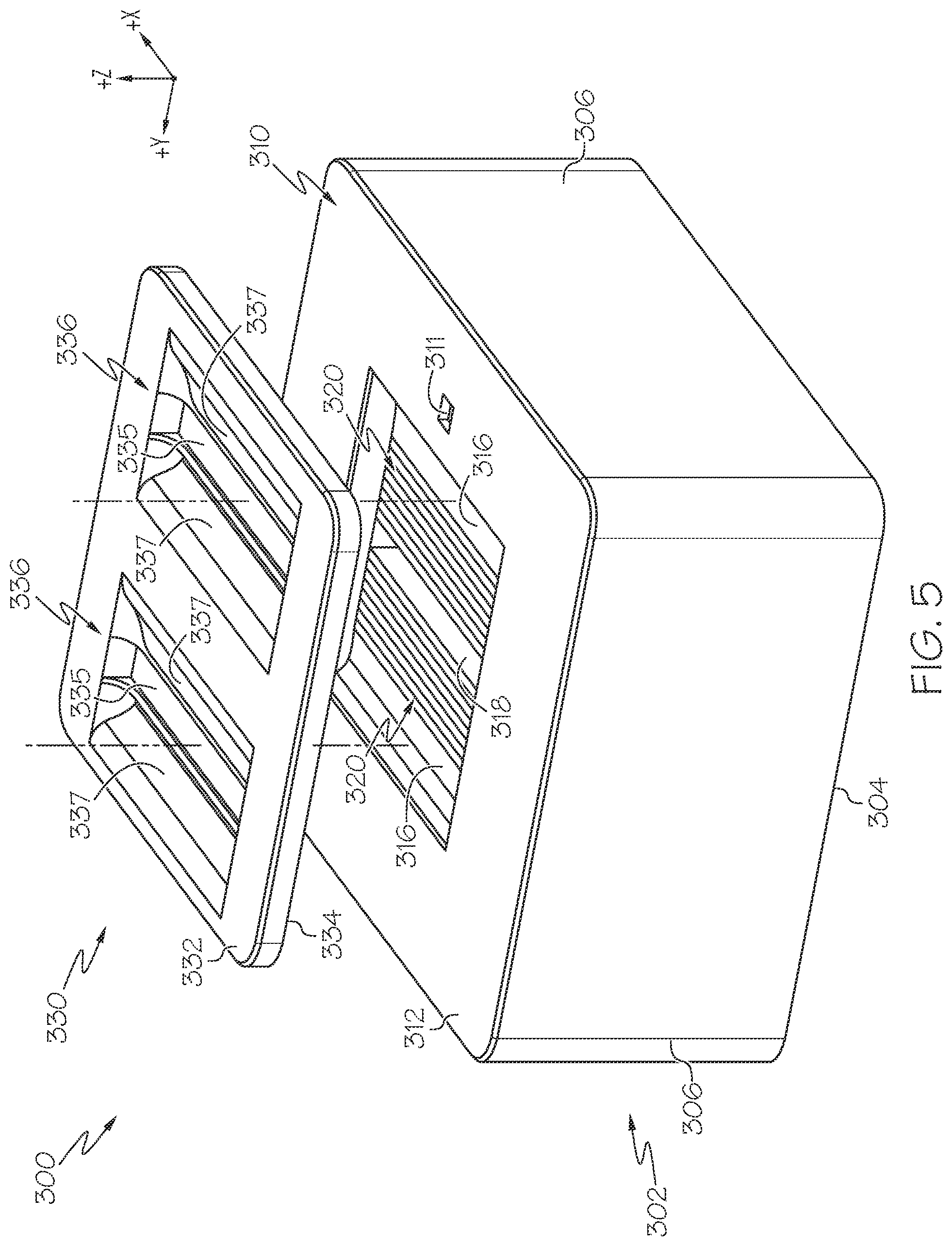 Patent US12403212 Figure 5 – Reusable tortuous path filters for sterilization containers