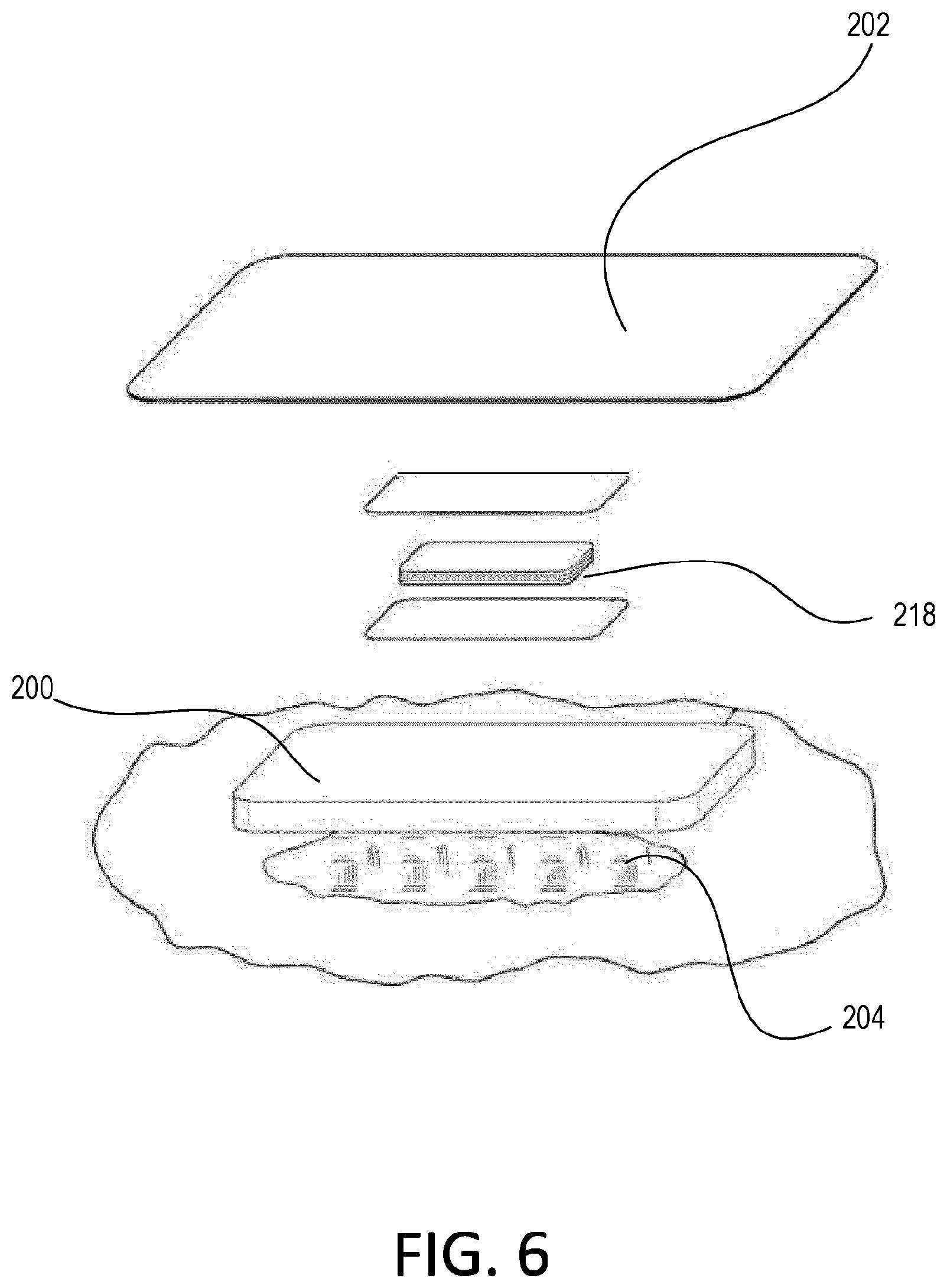 Patent US12403213 Figure 6 – Wound dressing with selective and dynamic transparency