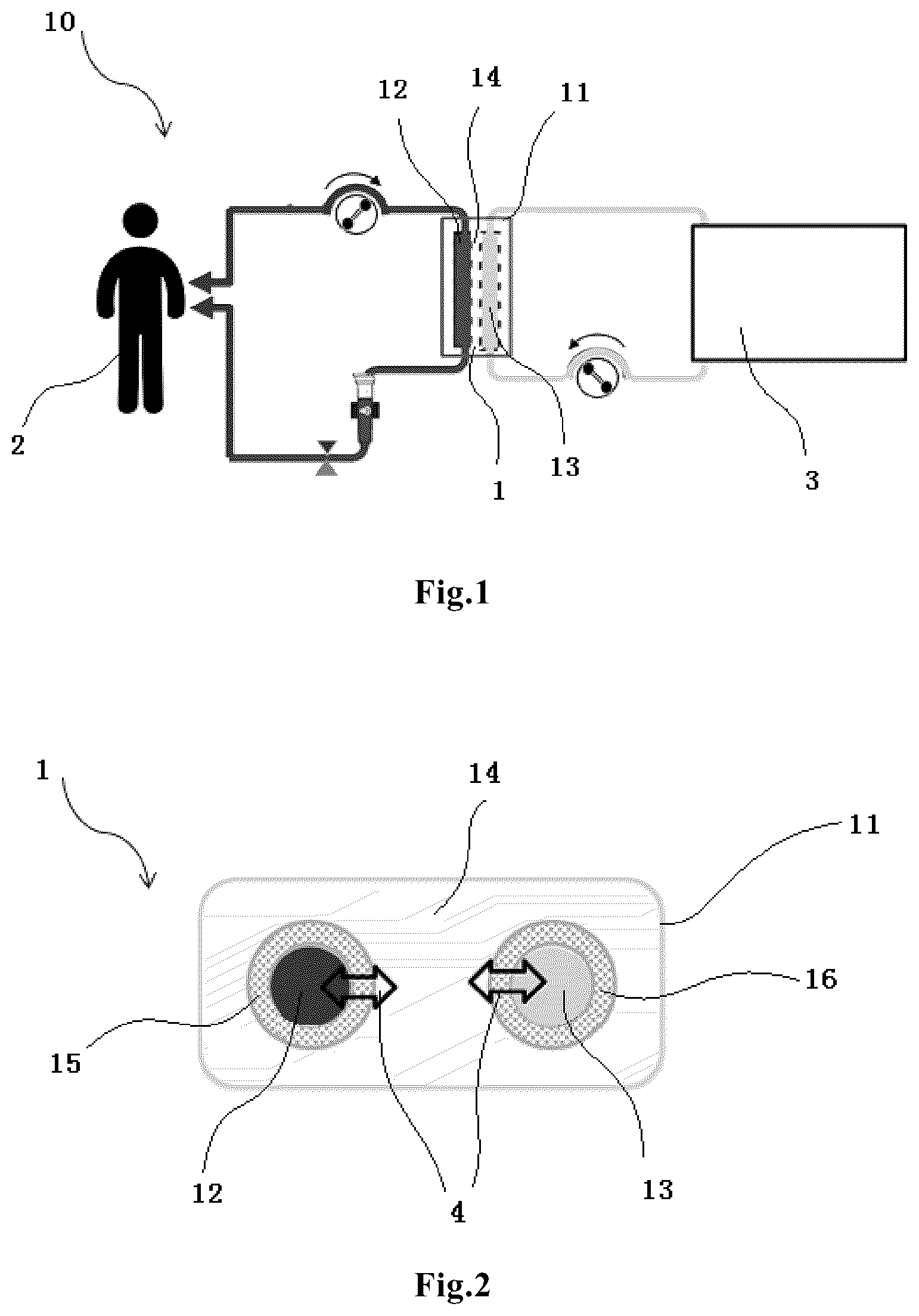 Patent US12403229 Figure 1 – Dialysis device for use with interface media, dialysis systems, use of dialysis device, method for establishing dialysis system, method for filling and/or priming dialysis system and method for removing air from dialysis system