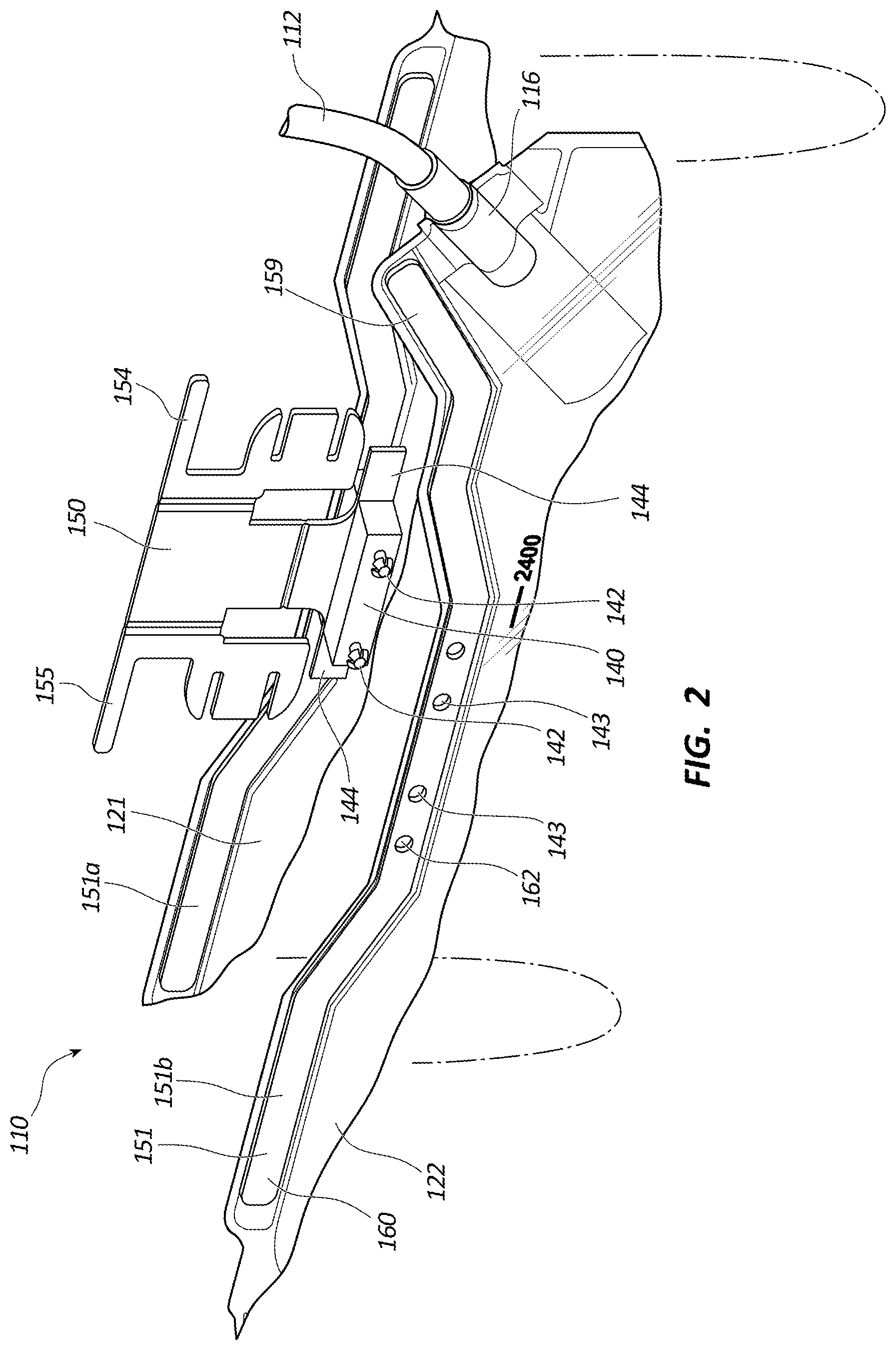 Patent US12403233 Figure 2 – Dual drainage bag, assemblies, and related methods