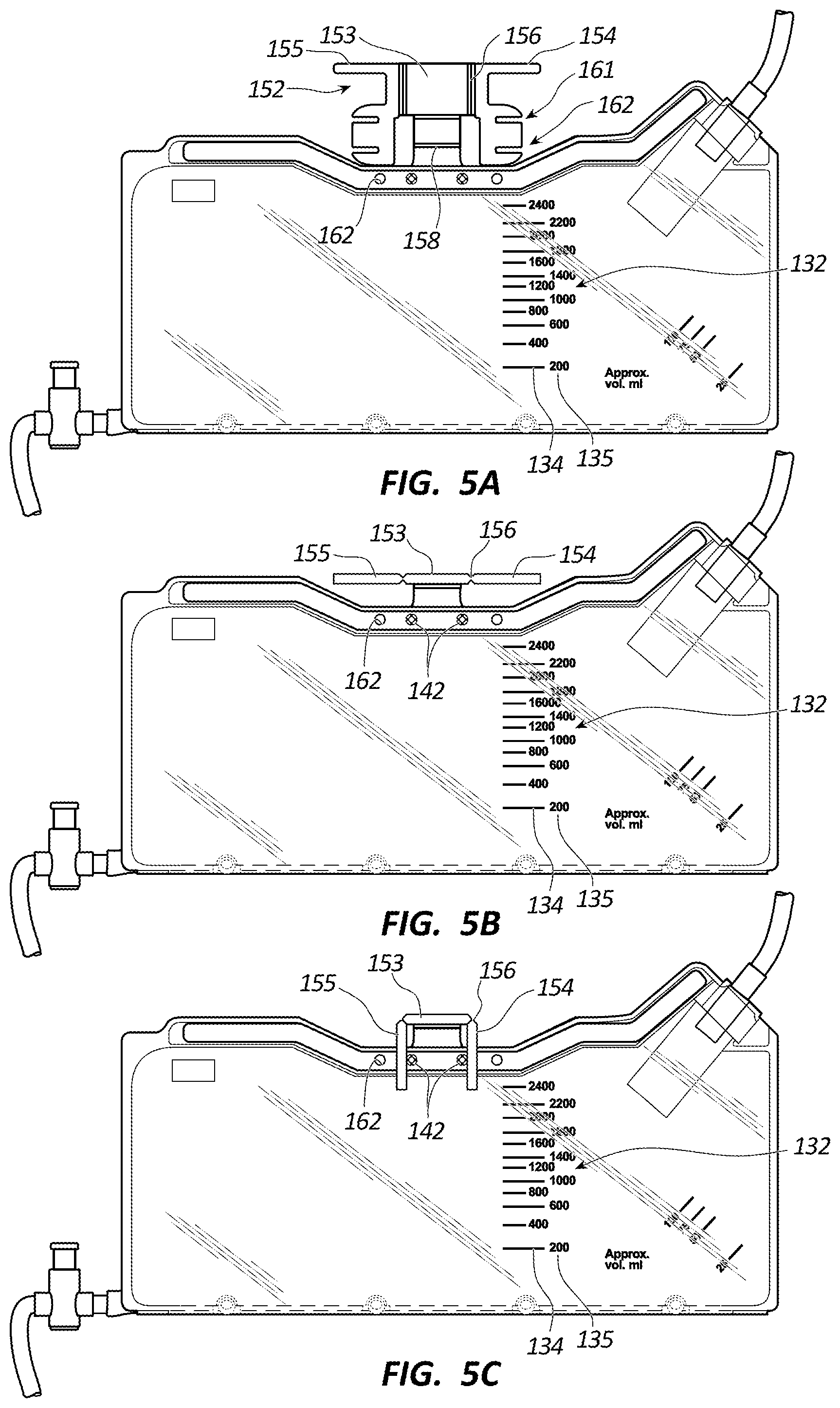 Patent US12403233 Figure 5 – Dual drainage bag, assemblies, and related methods