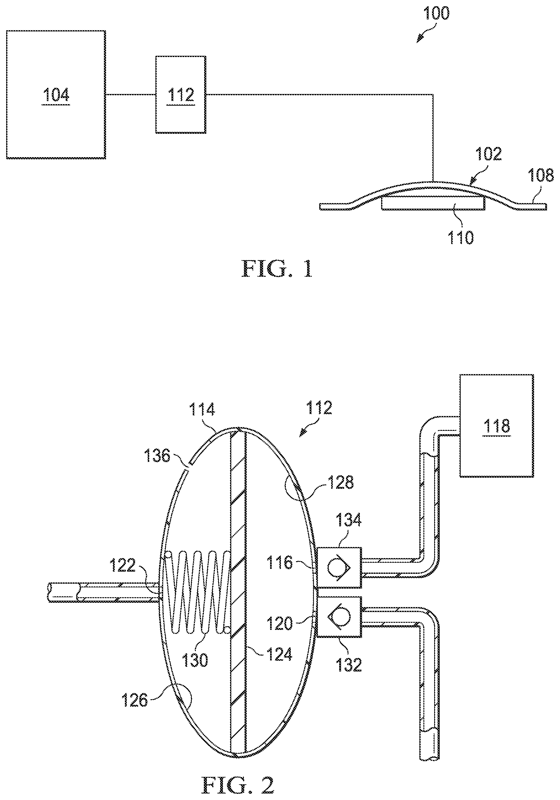 Patent US12403239 Figure 1 – Disposable cartridge for vacuum actuated fluid delivery