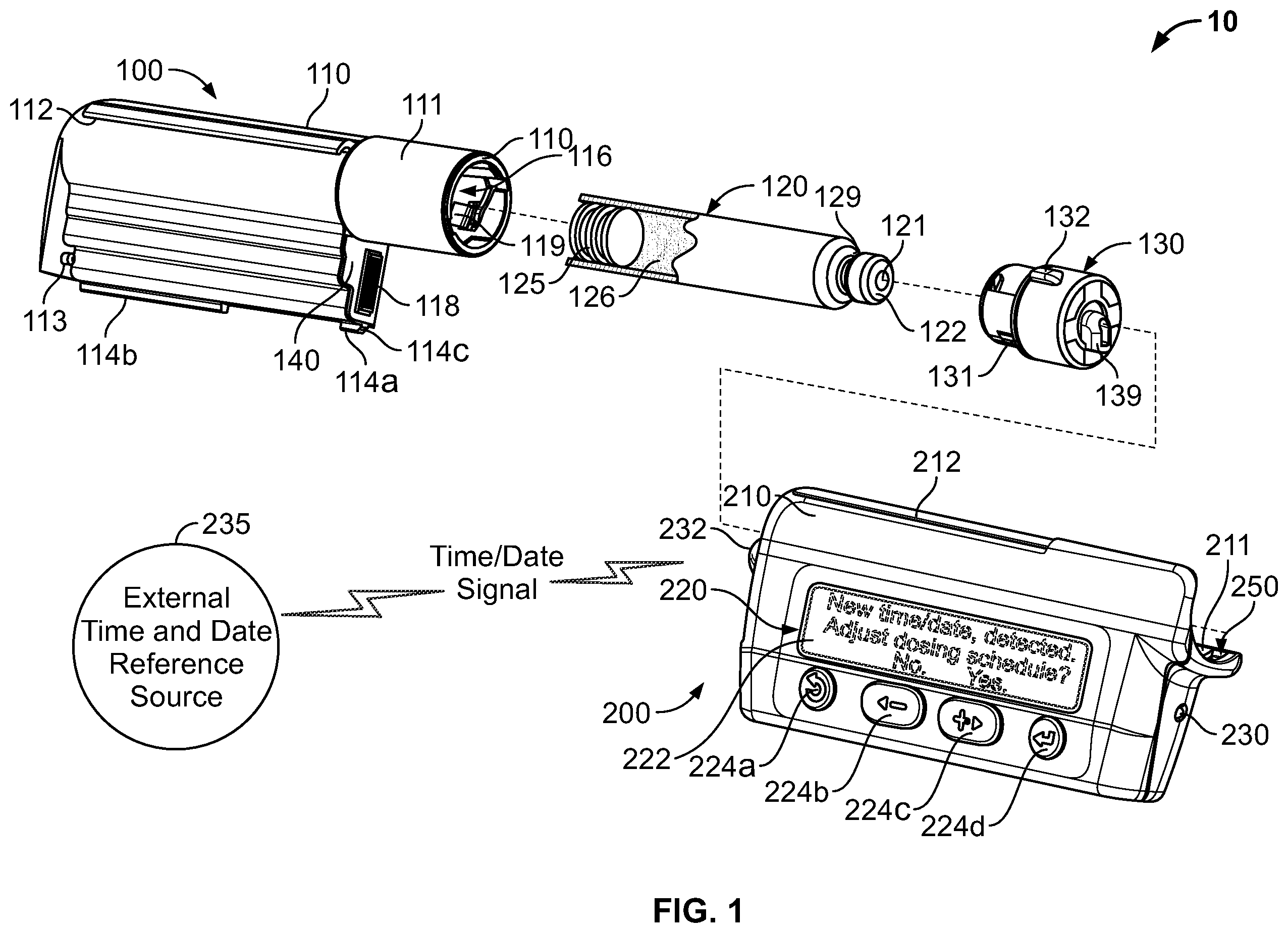 Patent US12403245 Figure 1 – Operating a portable medical device