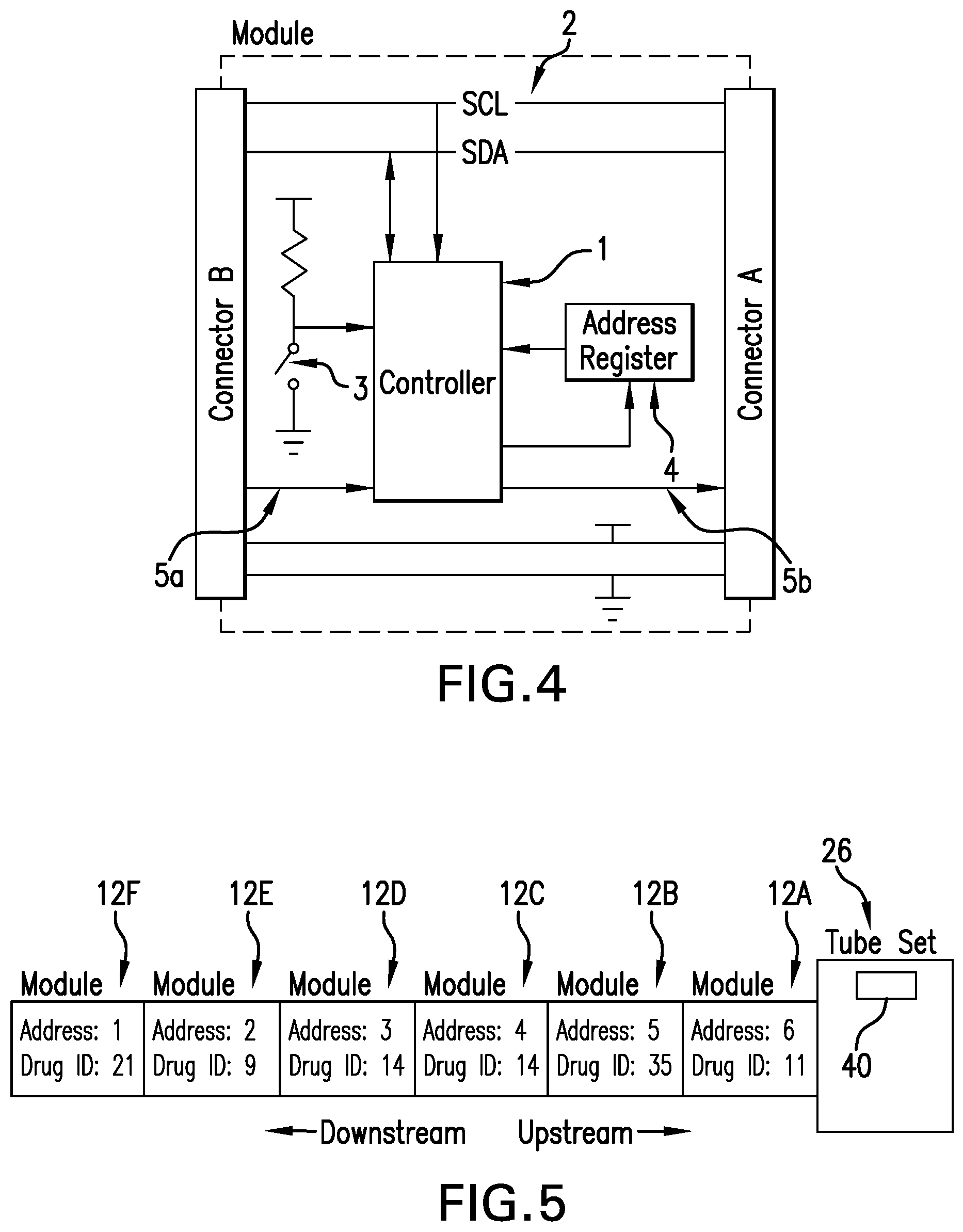 Patent US12403254 Figure 3 – System for interrogating serially-connected drug modules in a combinatorial drug delivery device