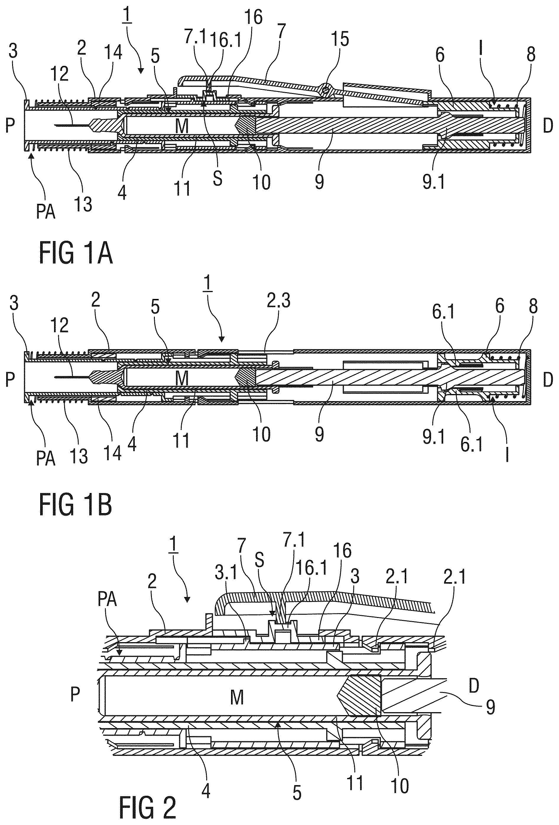 Patent US12403261 Figure 1 – Auto-injector
