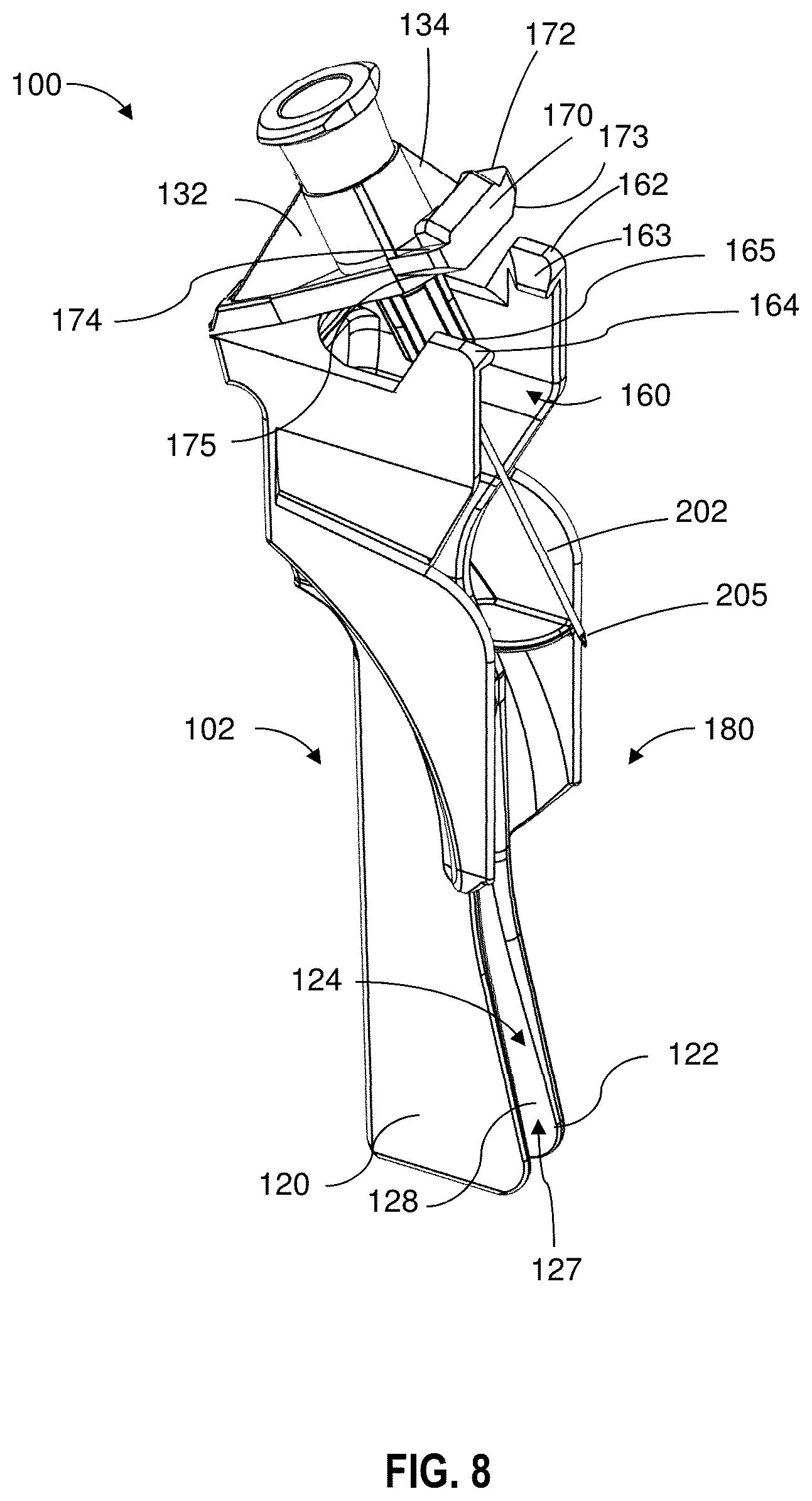Patent US12403265 Figure 10 – Hinged needle shield and needle assemblies