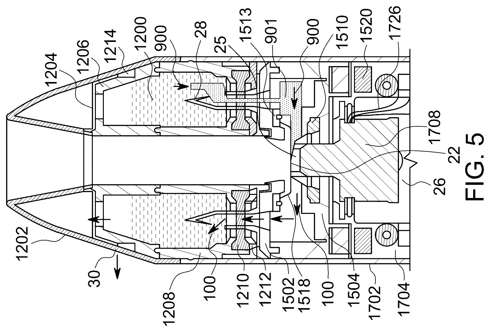 Patent US12403269 Figure 5 – Droplet delivery device with push ejection