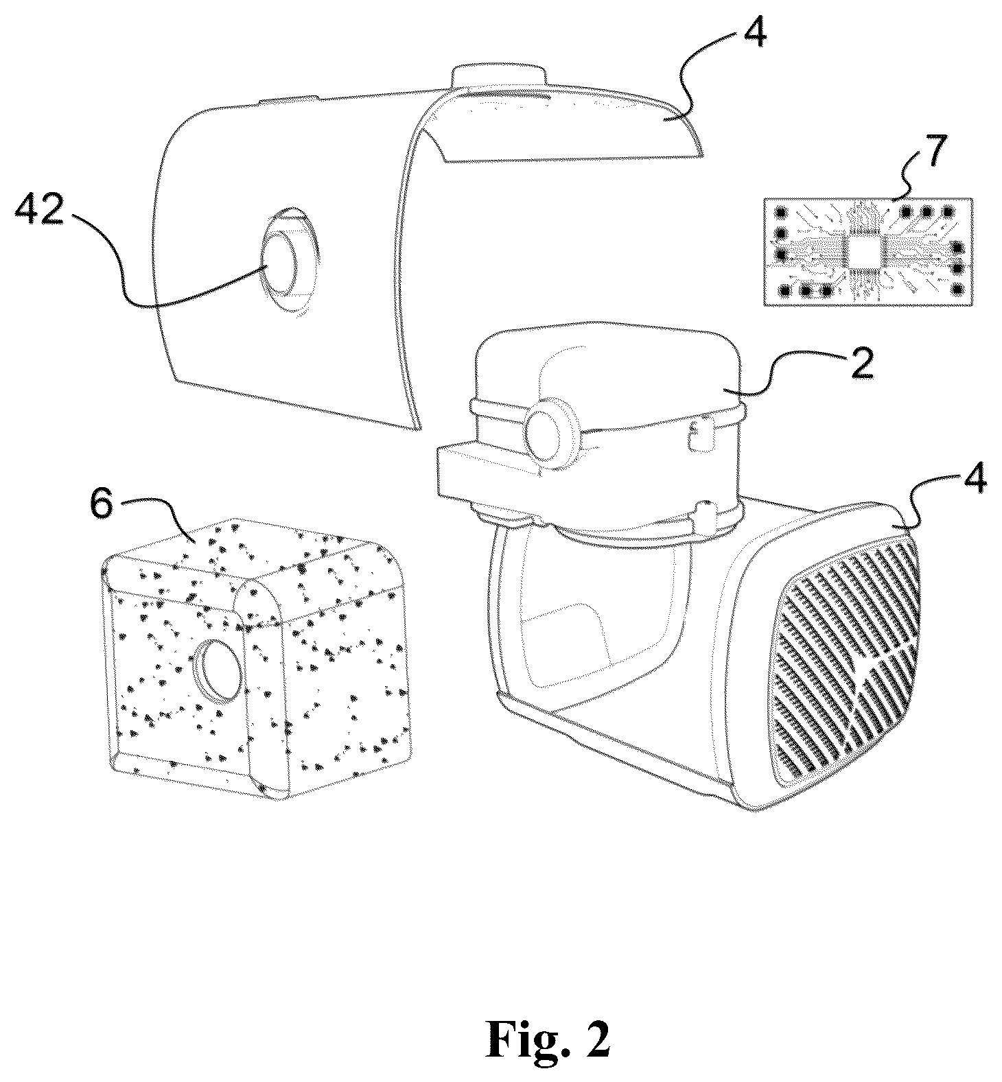 Patent US12403279 Figure 2 – Noise-reducing respiratory device