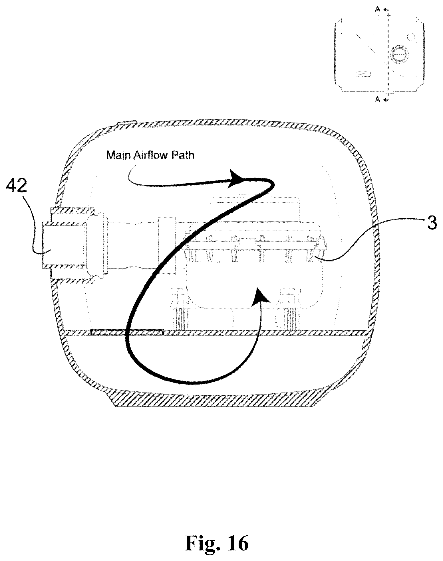 Patent US12403279 Figure 16 – Noise-reducing respiratory device
