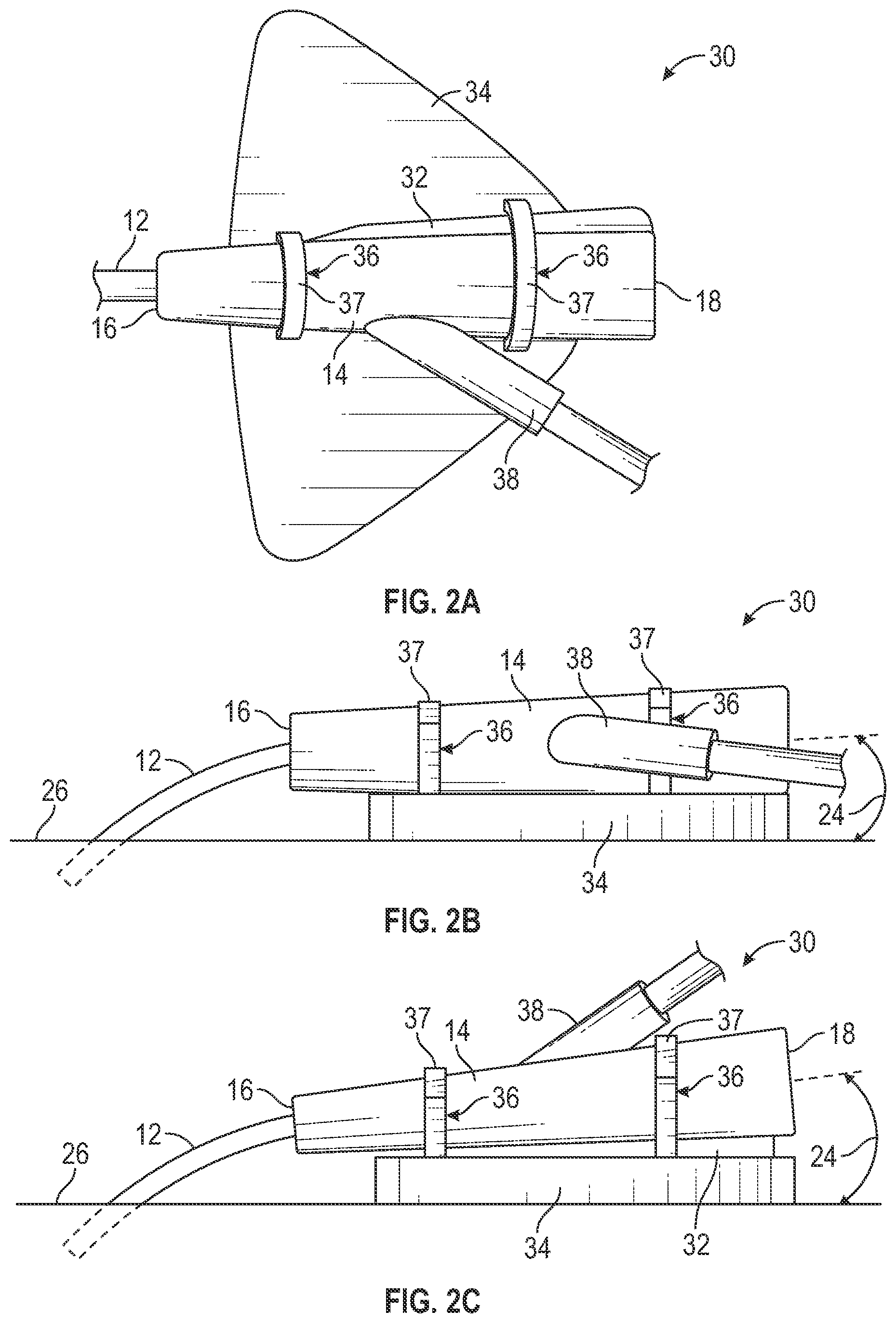 Patent US12403284 Figure 9 – Catheter assembly with angle changing and related methods