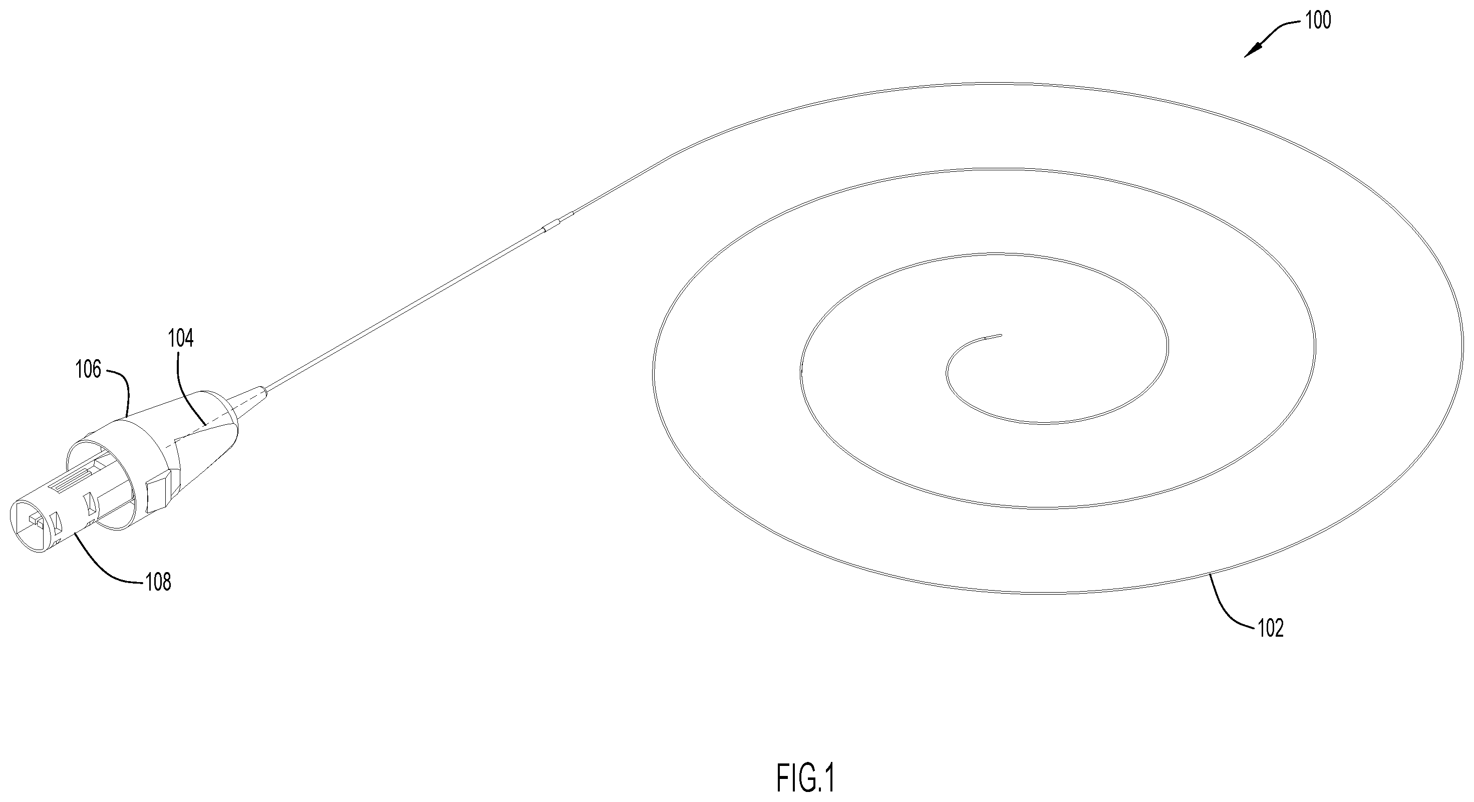 Patent US12403285 Figure 1 – Intravascular imaging catheter system with force error detection and automatic remediation via pullback and rotation