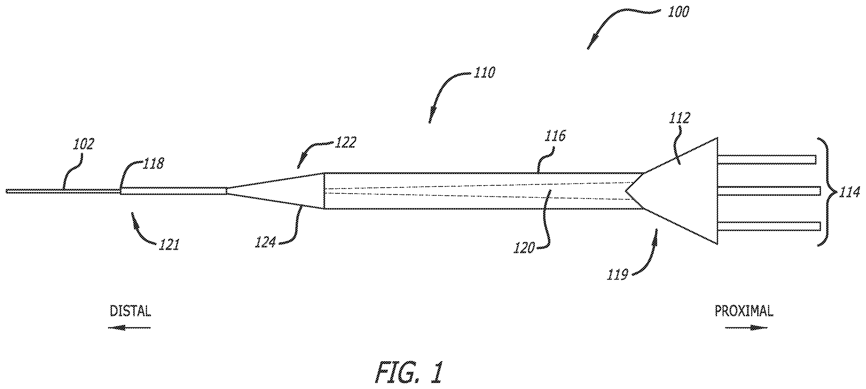 Patent US12403286 Figure 1 – Passive dilation in catheter insertion systems