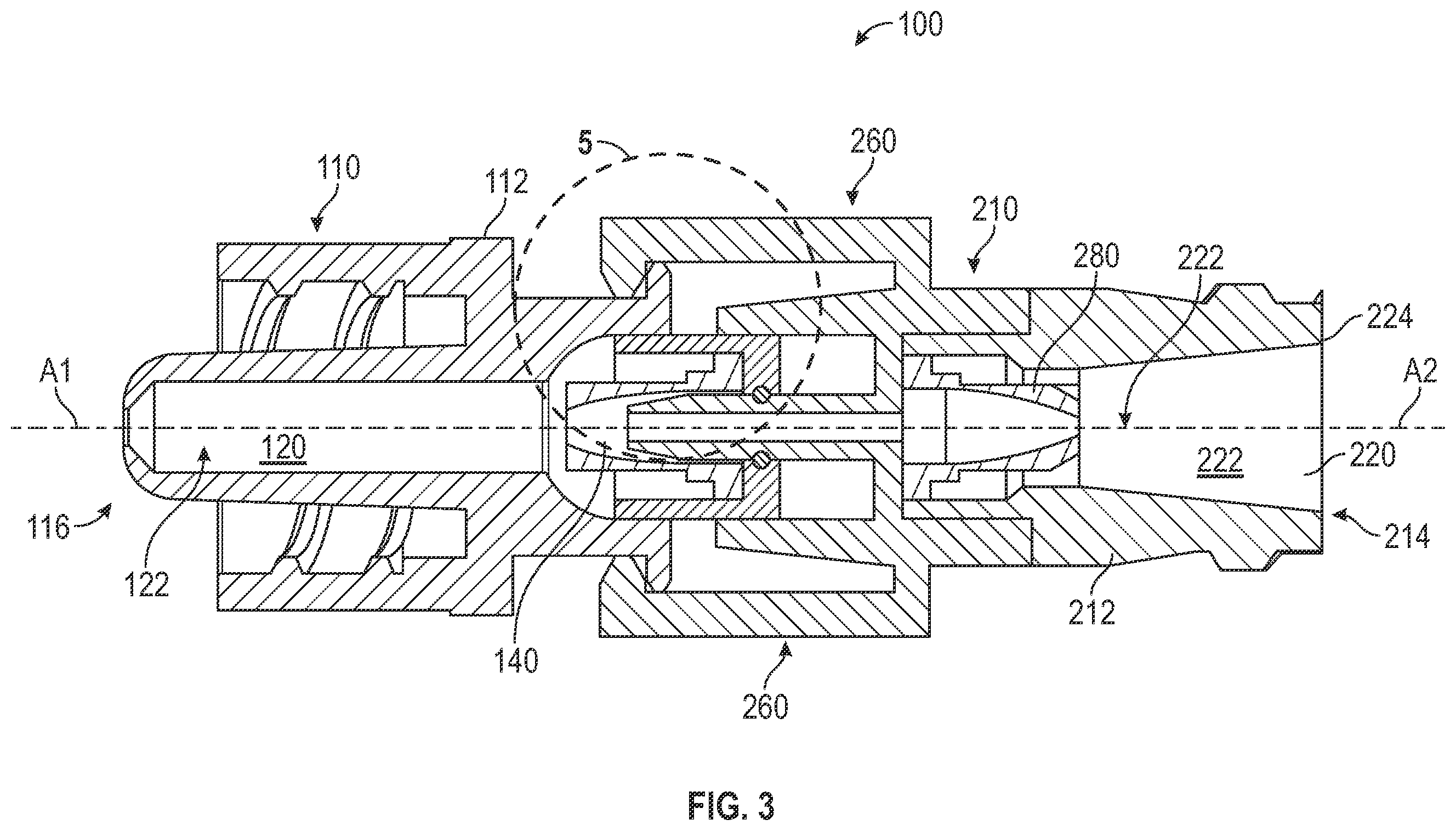 Patent US12403295 Figure 2 – Fluid connector system