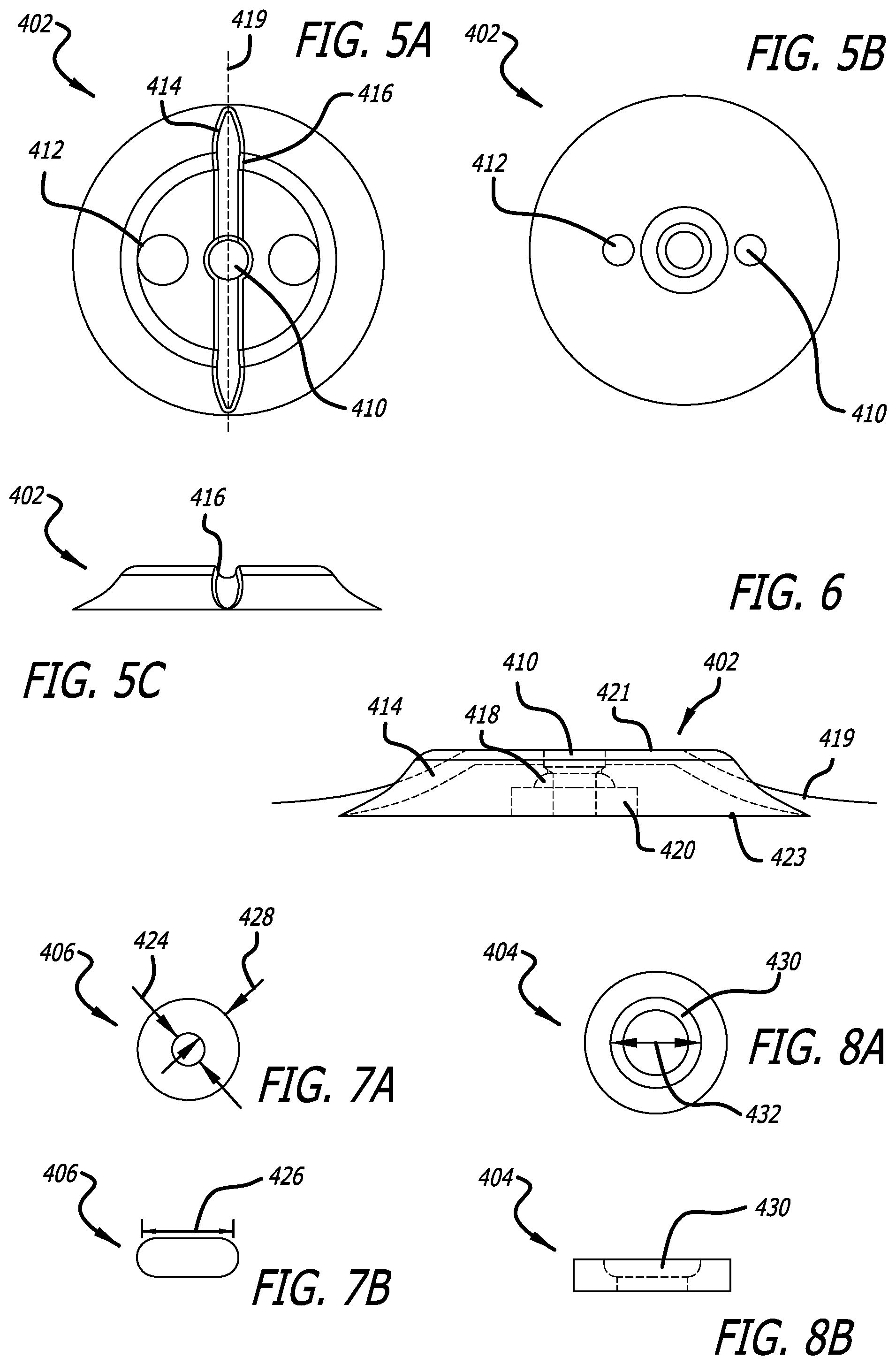Patent US12403303 Figure 5 – Lead fixation devices for securing a lead to a cranium