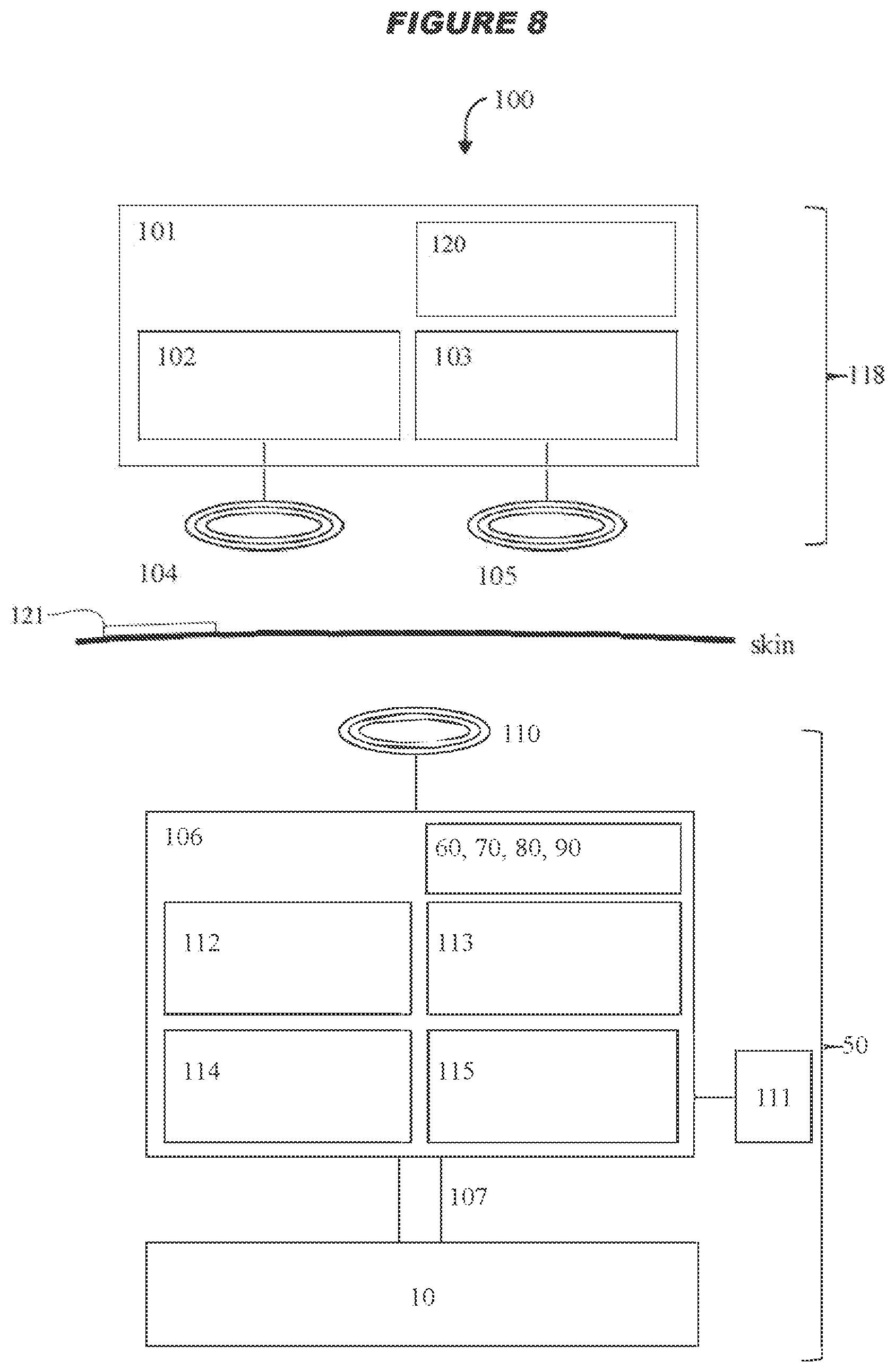 Patent US12403316 Figure 7 – Neural interface device for stimulation of a nerve and measuring impedance