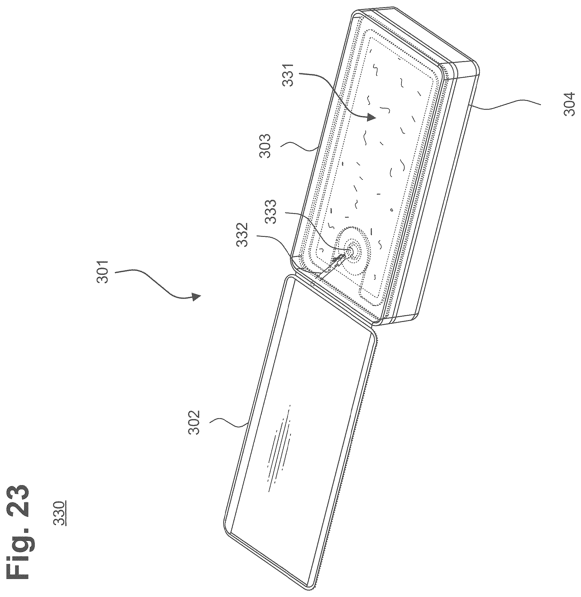 Patent US12403323 Figure 16 – Defibrillation assembly energizable through case opening