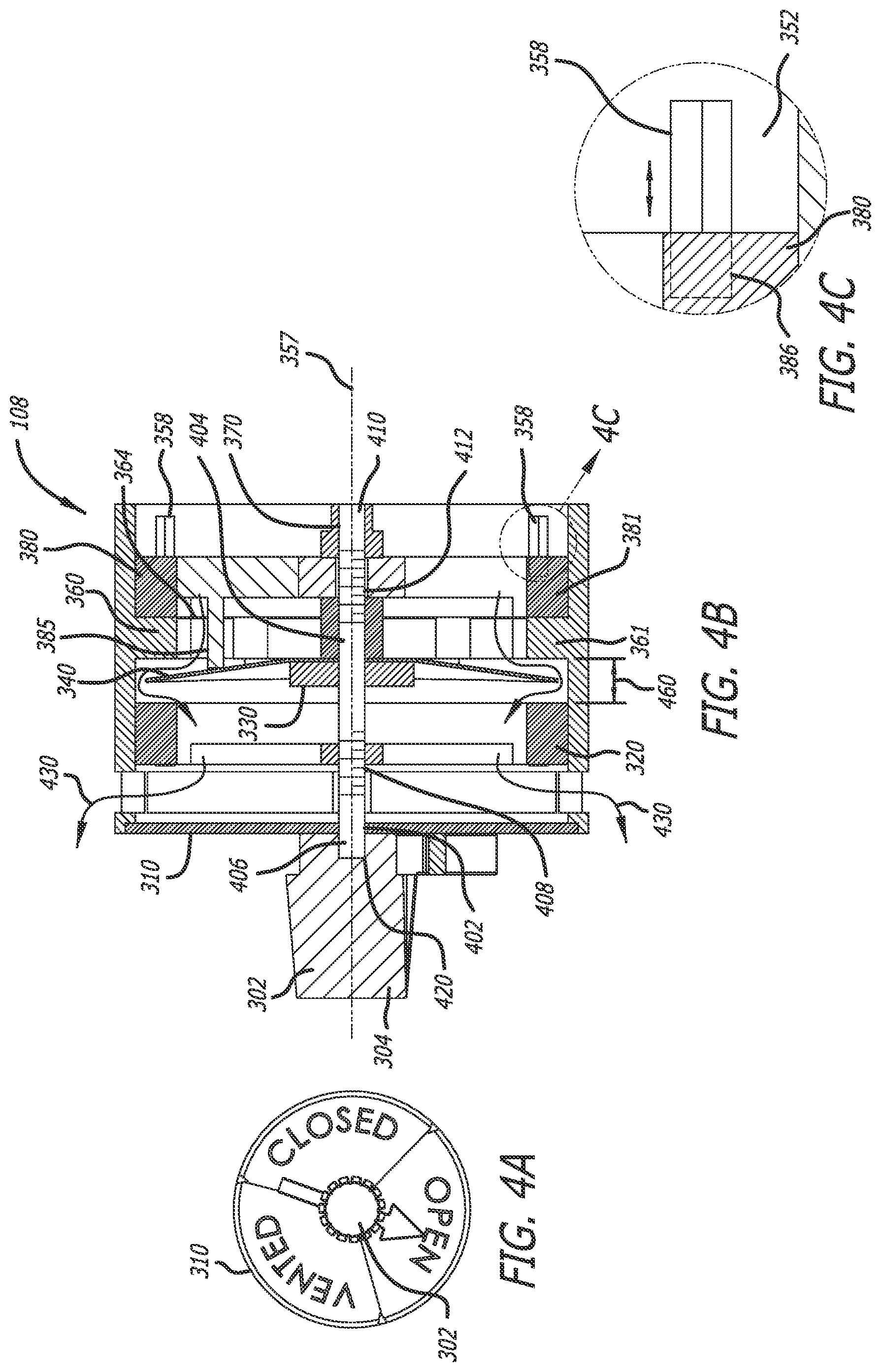 Patent US12403338 Figure 4 – Filtering facepiece respirator with an adjustable inhalation-exhalation valve