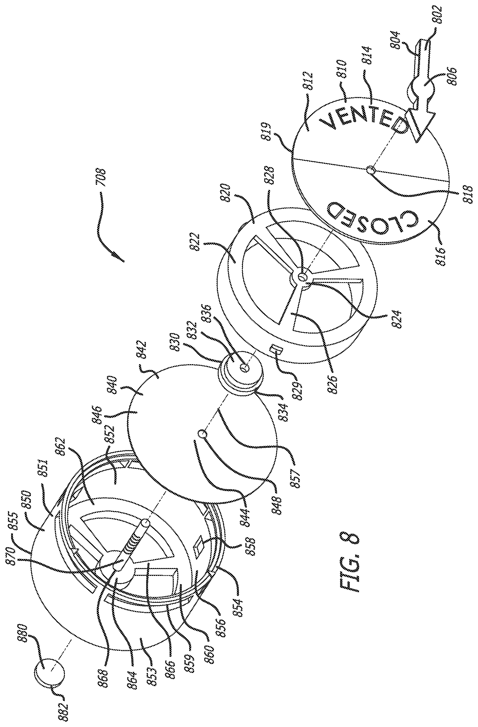 Patent US12403338 Figure 7 – Filtering facepiece respirator with an adjustable inhalation-exhalation valve