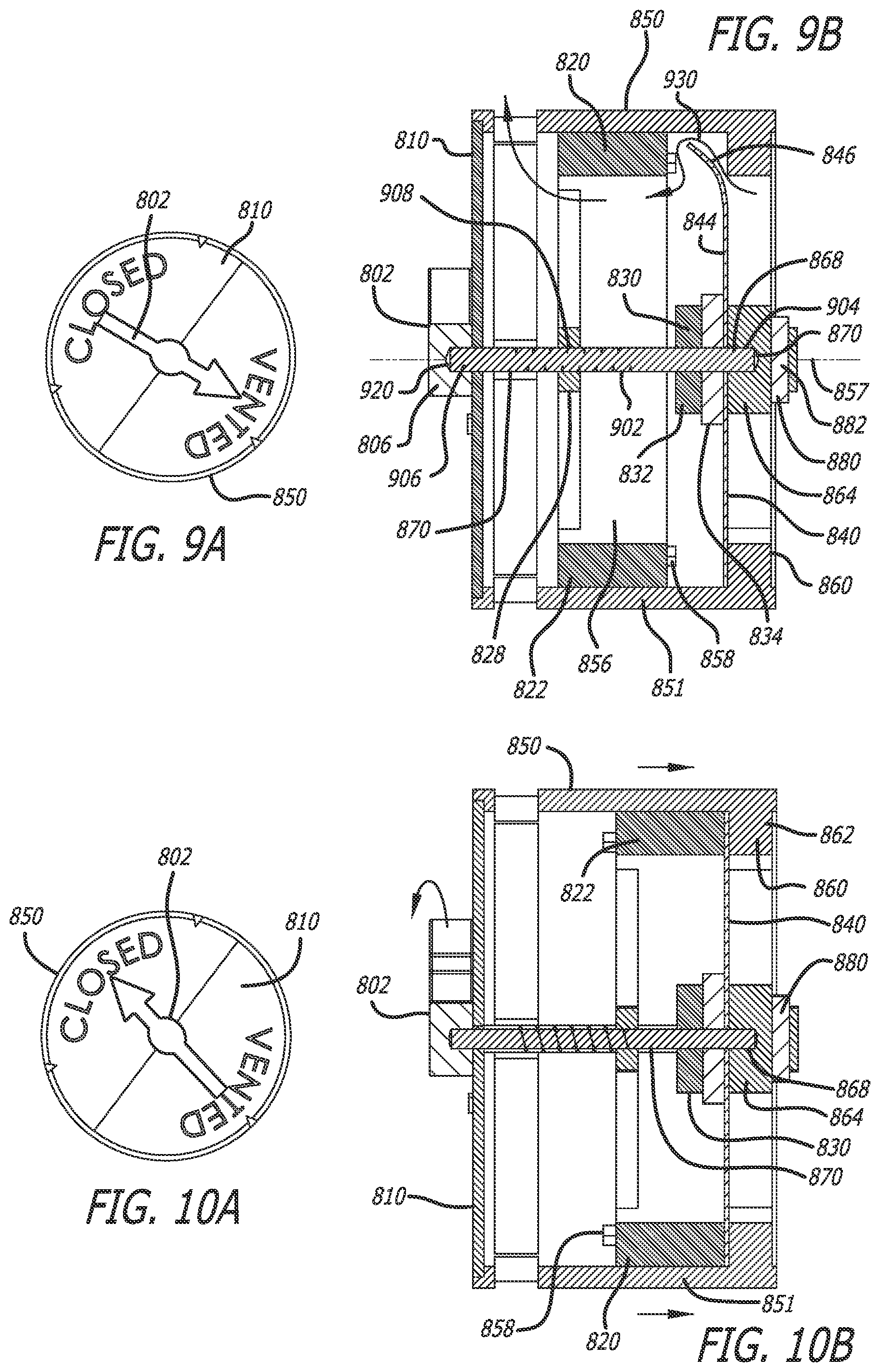 Patent US12403338 Figure 8 – Filtering facepiece respirator with an adjustable inhalation-exhalation valve