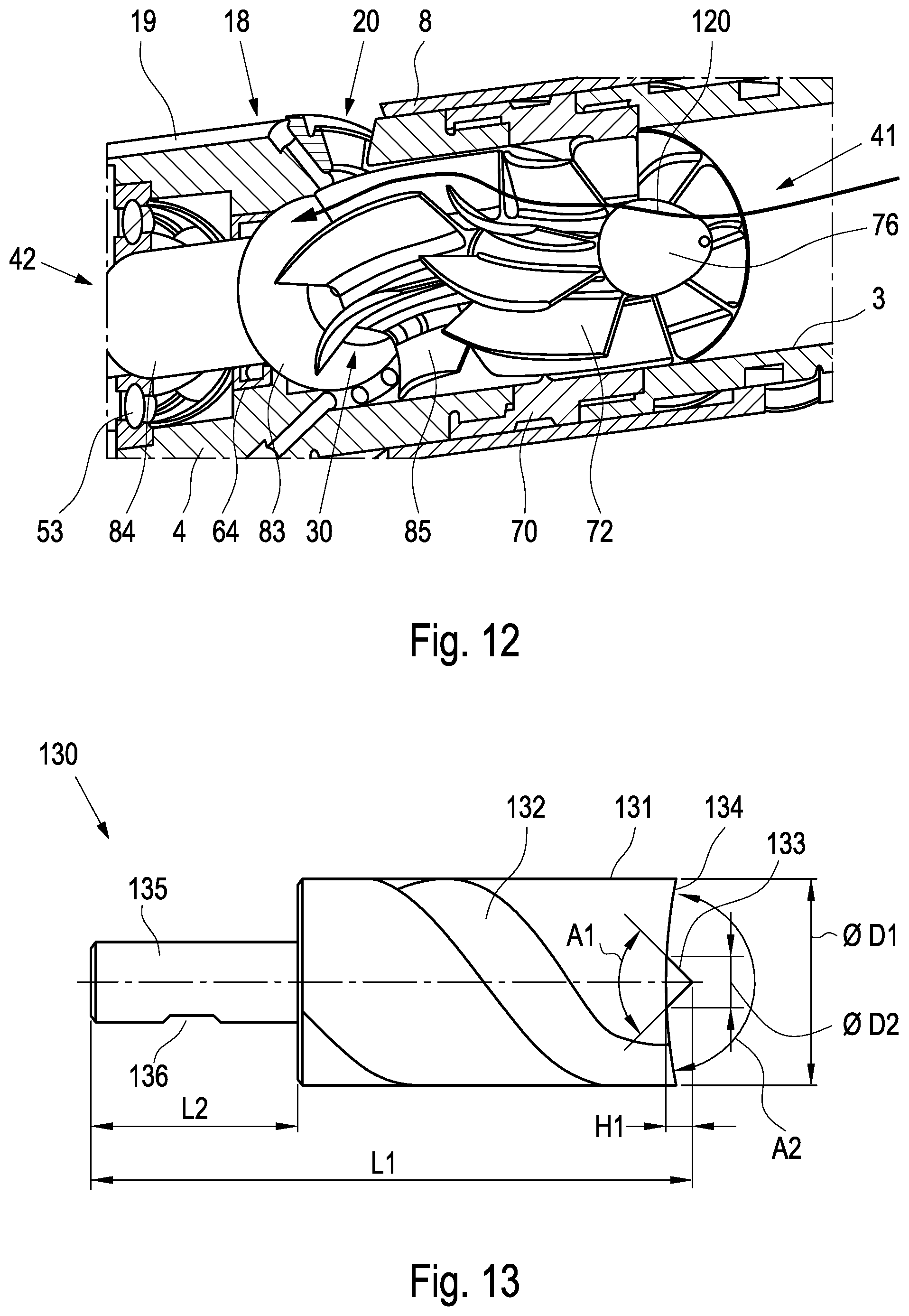 Patent US12403341 Figure 10 – Drill fire extinguishing device and drill fire extinguishing system, drill bit