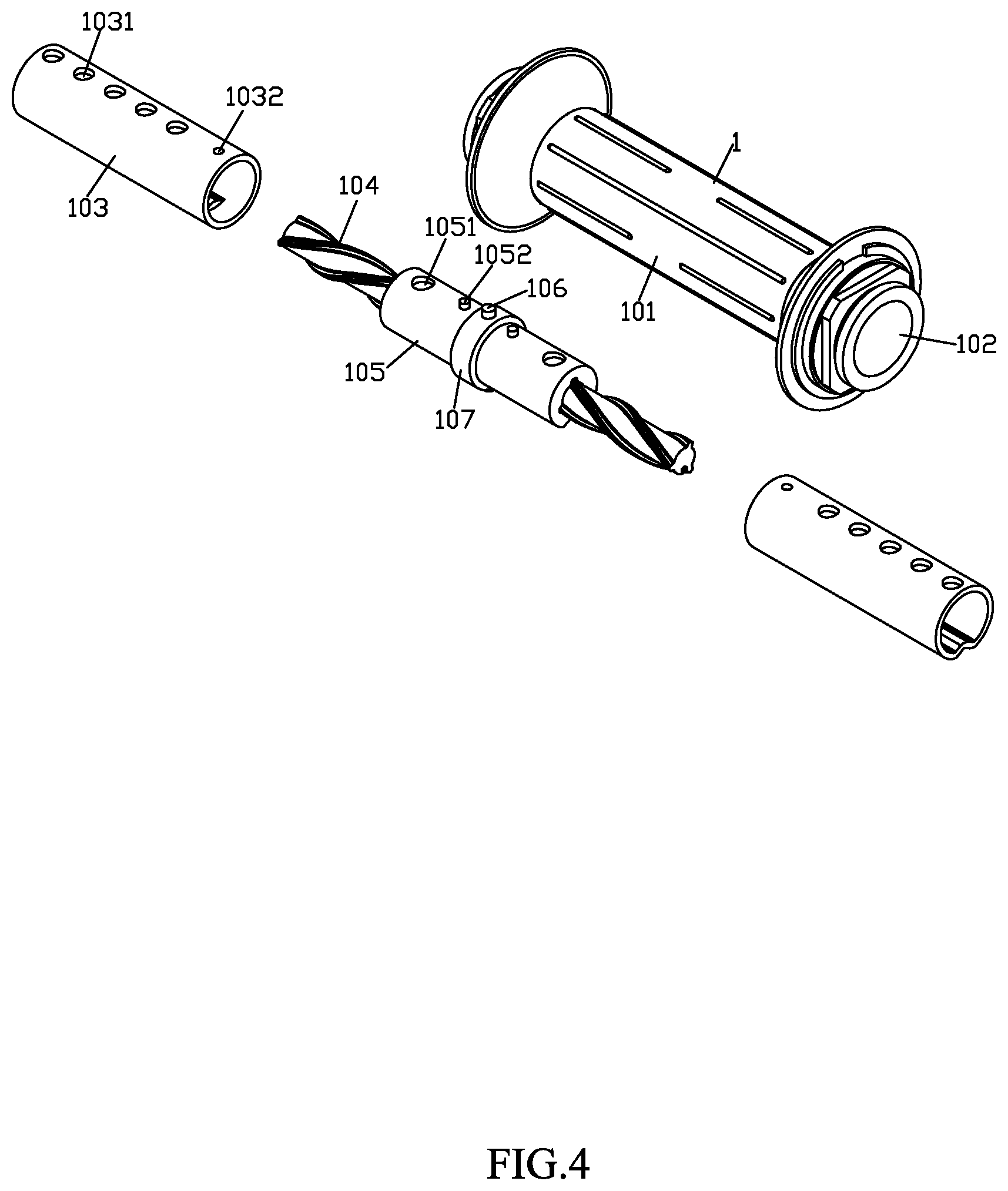 Patent US12403349 Figure 4 – Adjustable dumbbell
