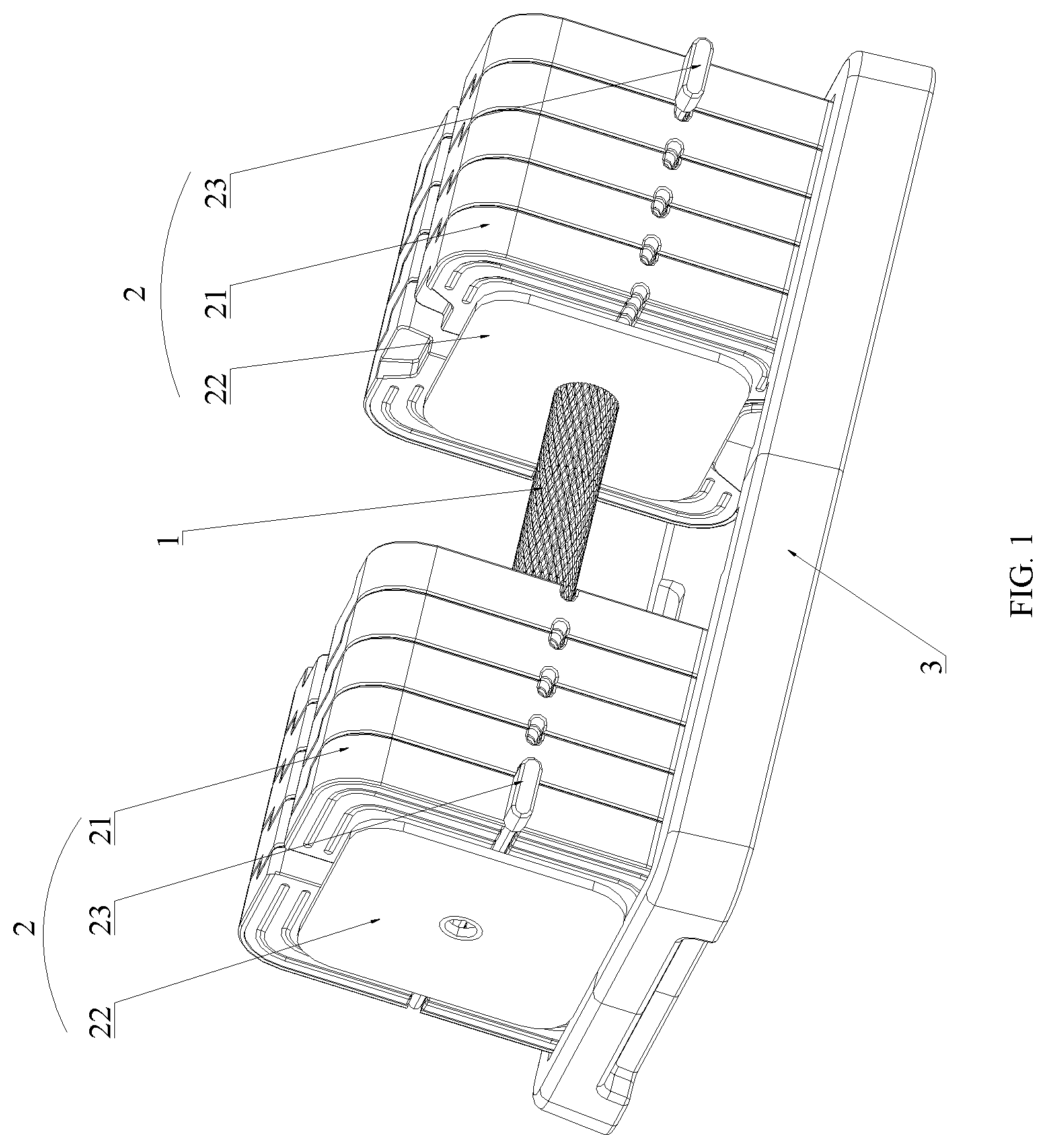 Patent US12403351 — Adjustable dumbbell — Figure 1