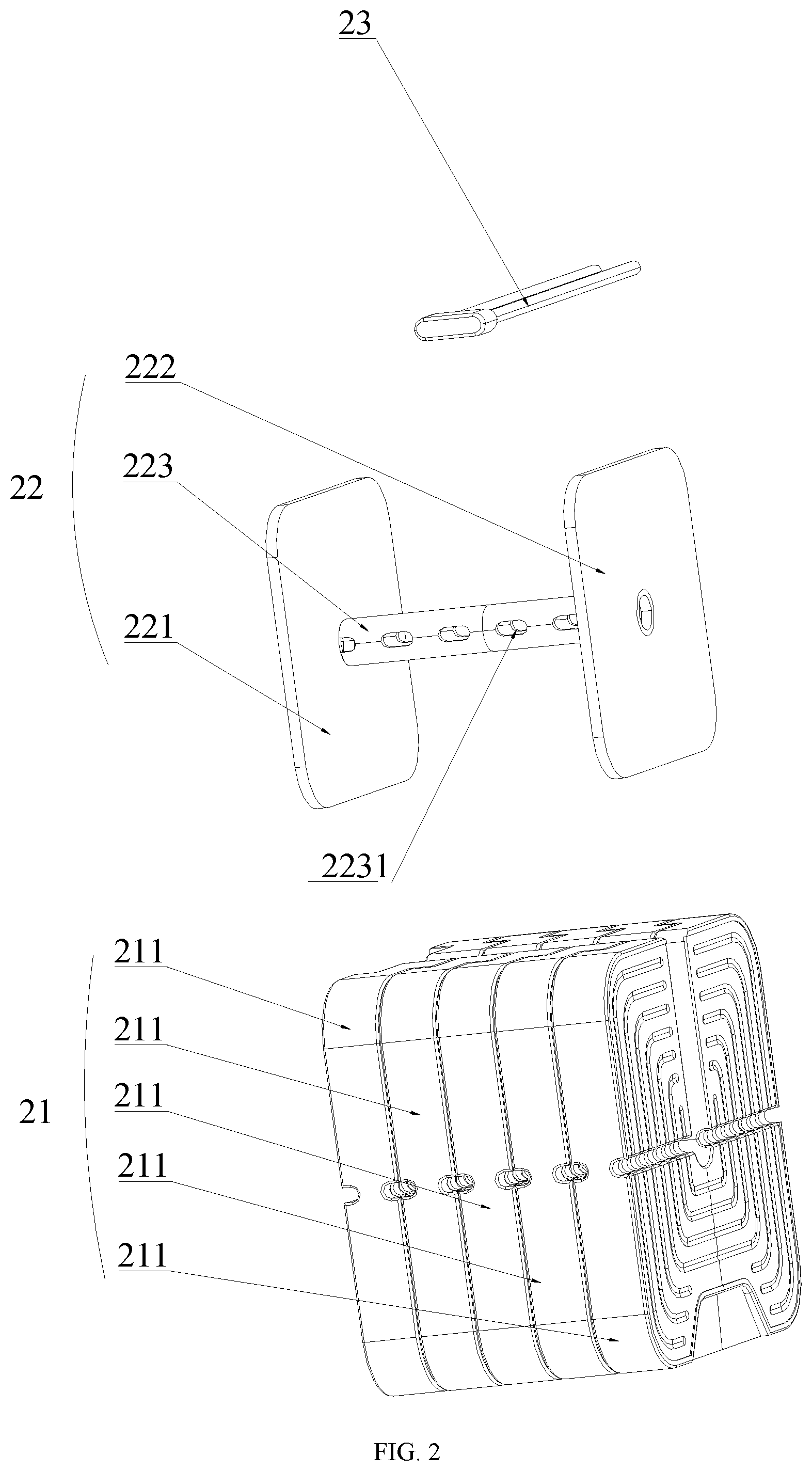 Patent US12403351 Figure 2 – Adjustable dumbbell
