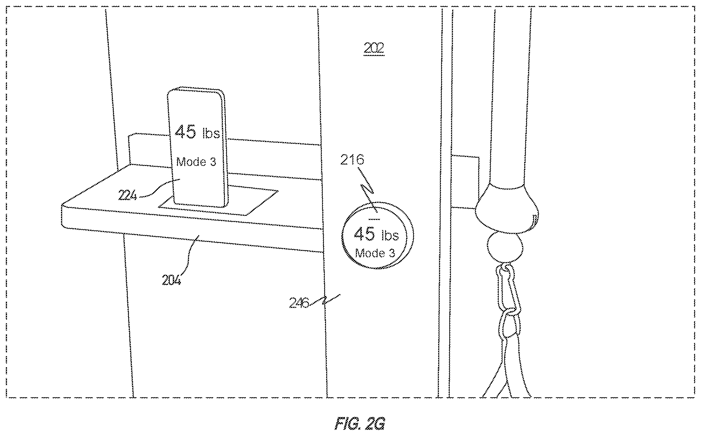 Patent US12403352 Figure 8 – Systems and methods for an electronic wall mounted exercise machine