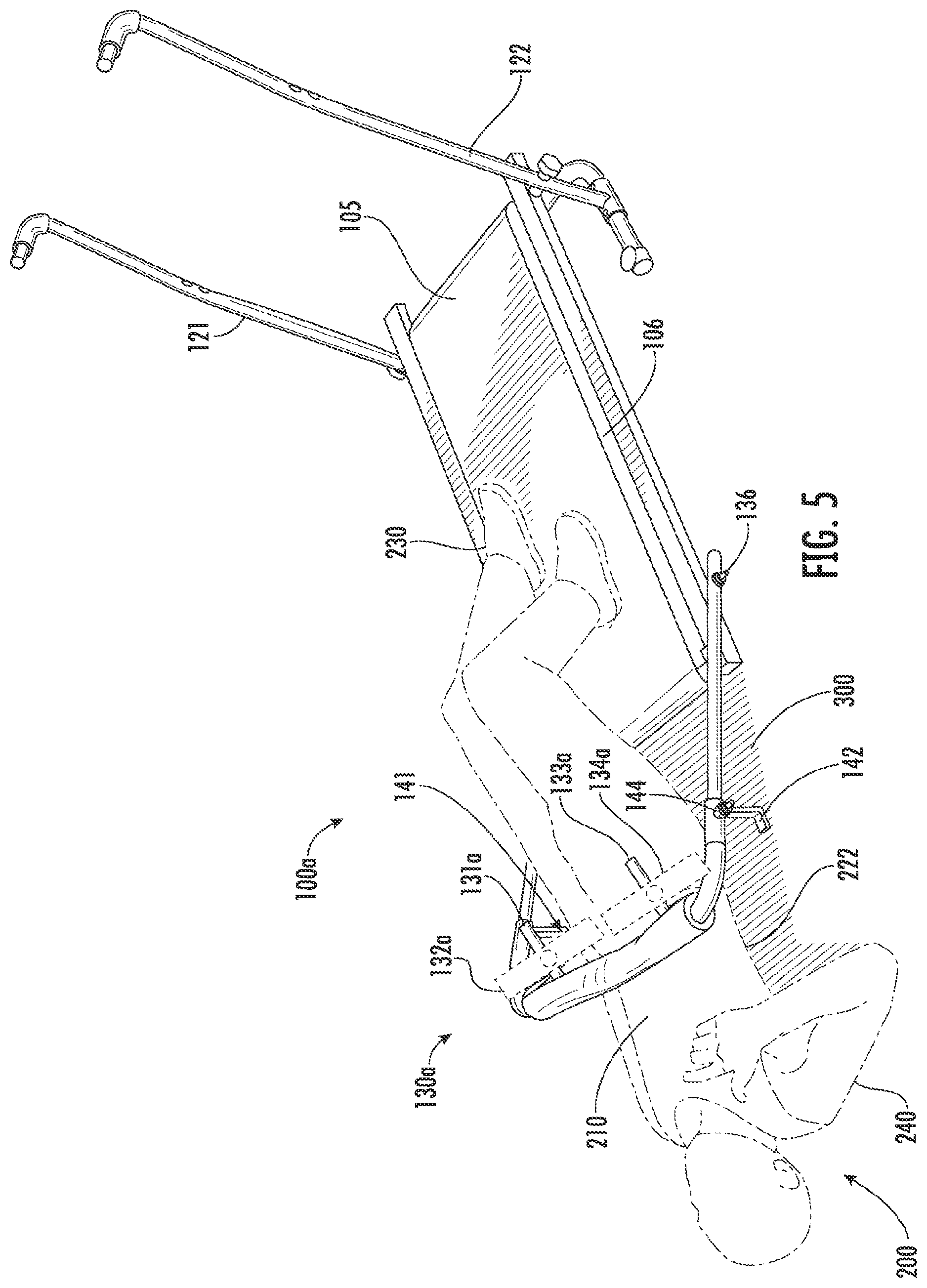 Patent US12403354 Figure 5 – Exercise device for strengthening gluteal muscles